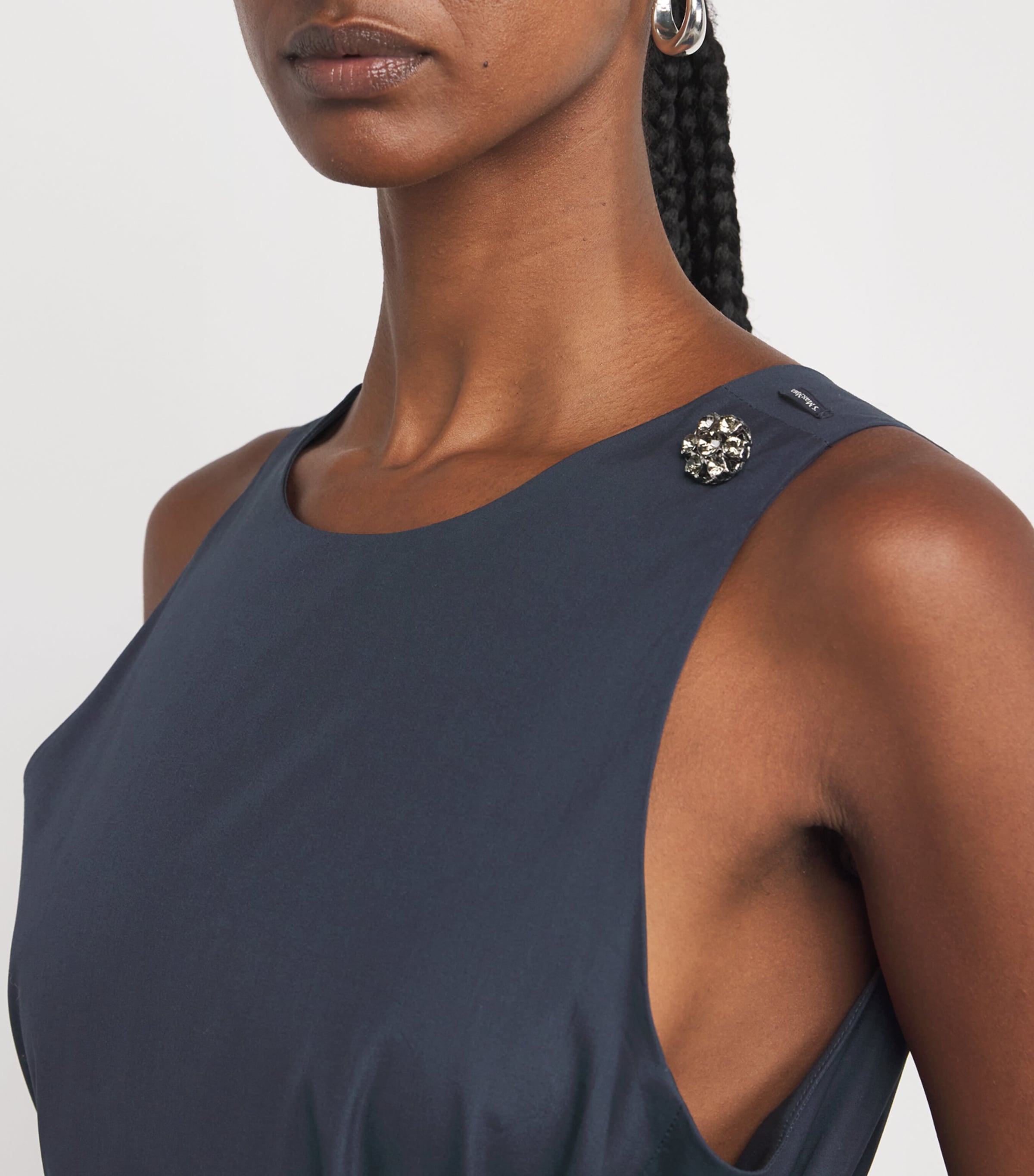 Cotton Sleeveless Midi Dress ULTRAMARINE Image 6