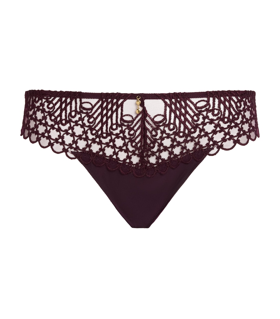 Aubade Womens Eloge du Désir Briefs Deep Berry Image 1