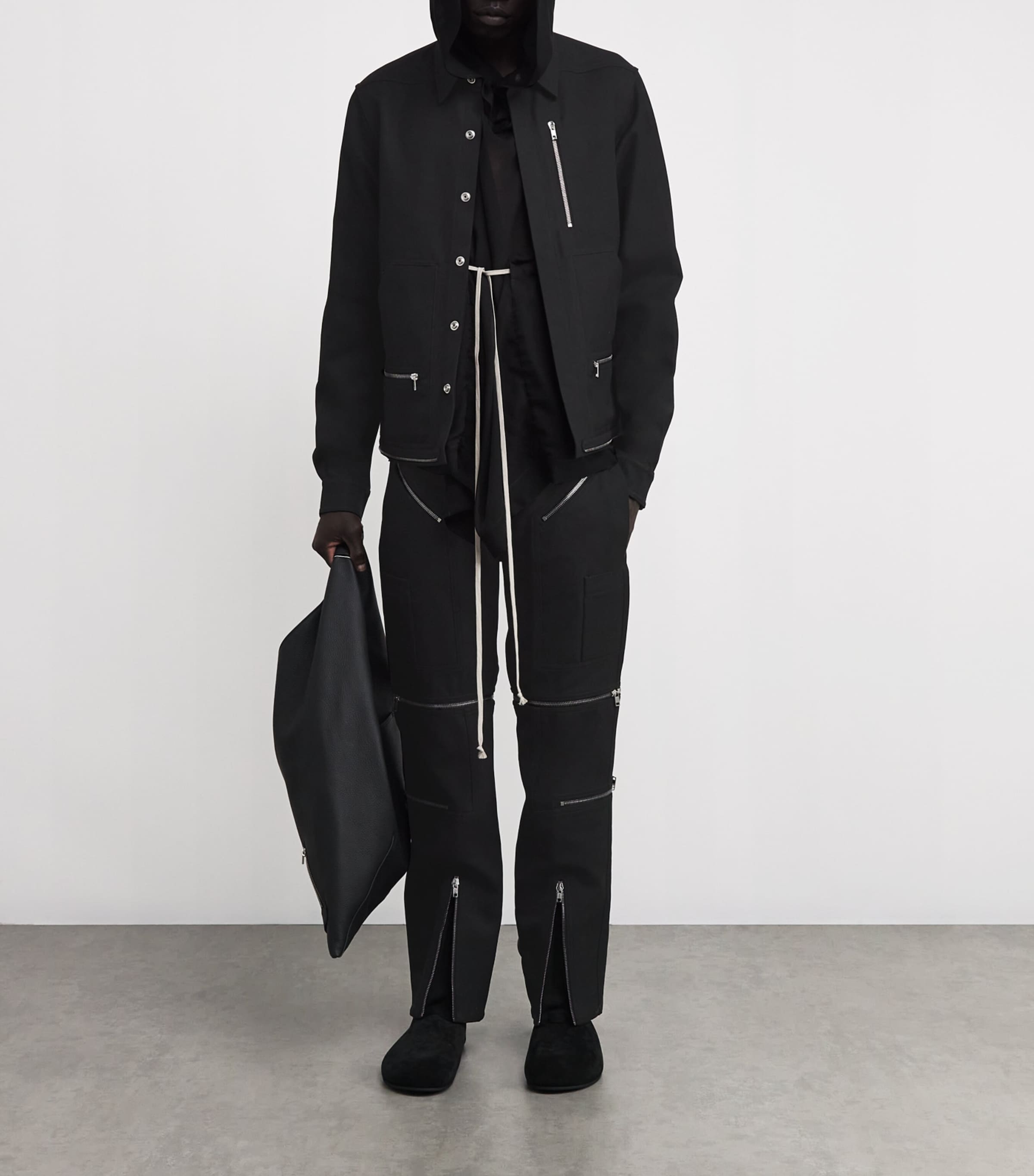 Cotton-Blend Headon Overshirt 09/BLACK Image 2