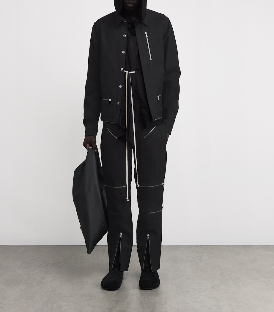 Cotton-Blend Headon Overshirt 09/BLACK Image 2