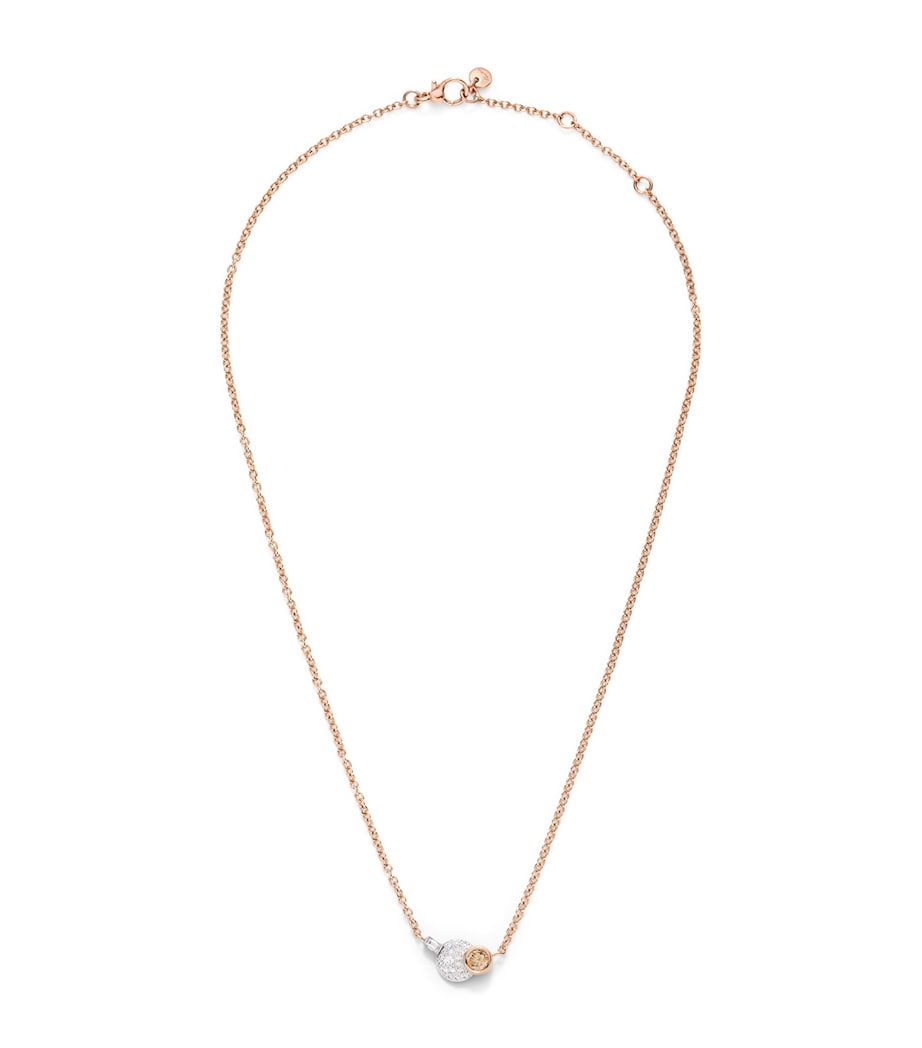 Mixed Gold and Diamond Sabbia Pendant Necklace DB0BR Image 1