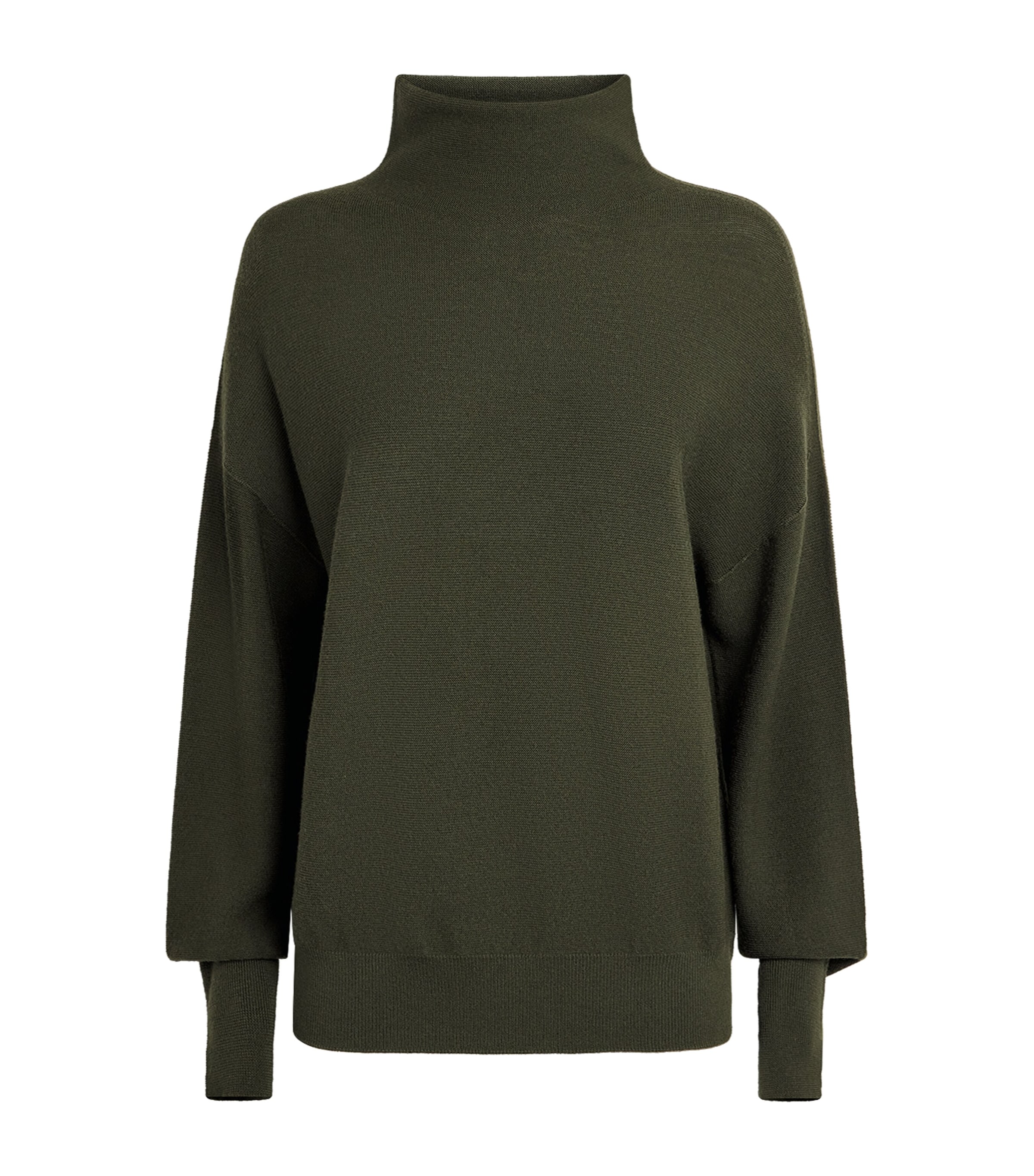 Molli Virgin Wool Rollneck Sweater In Green