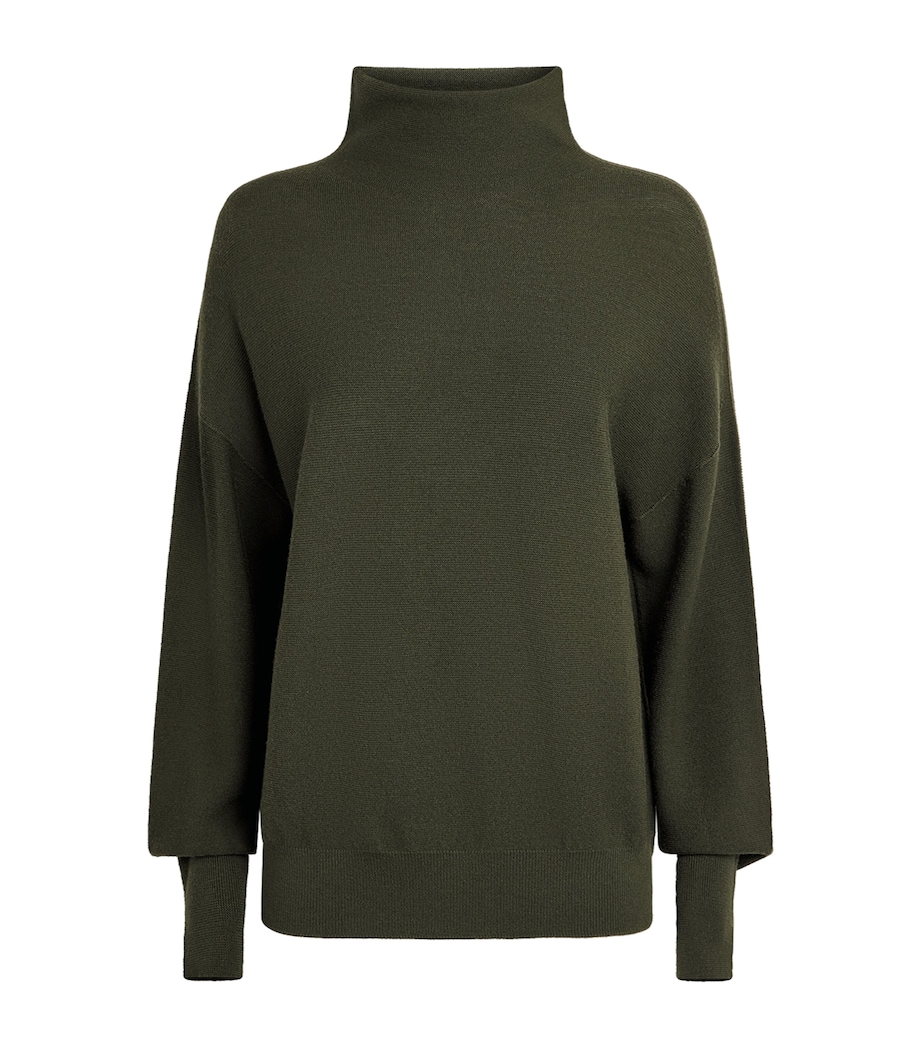 Molli Womens Virgin Wool Rollneck Sweater Khaki Image 1