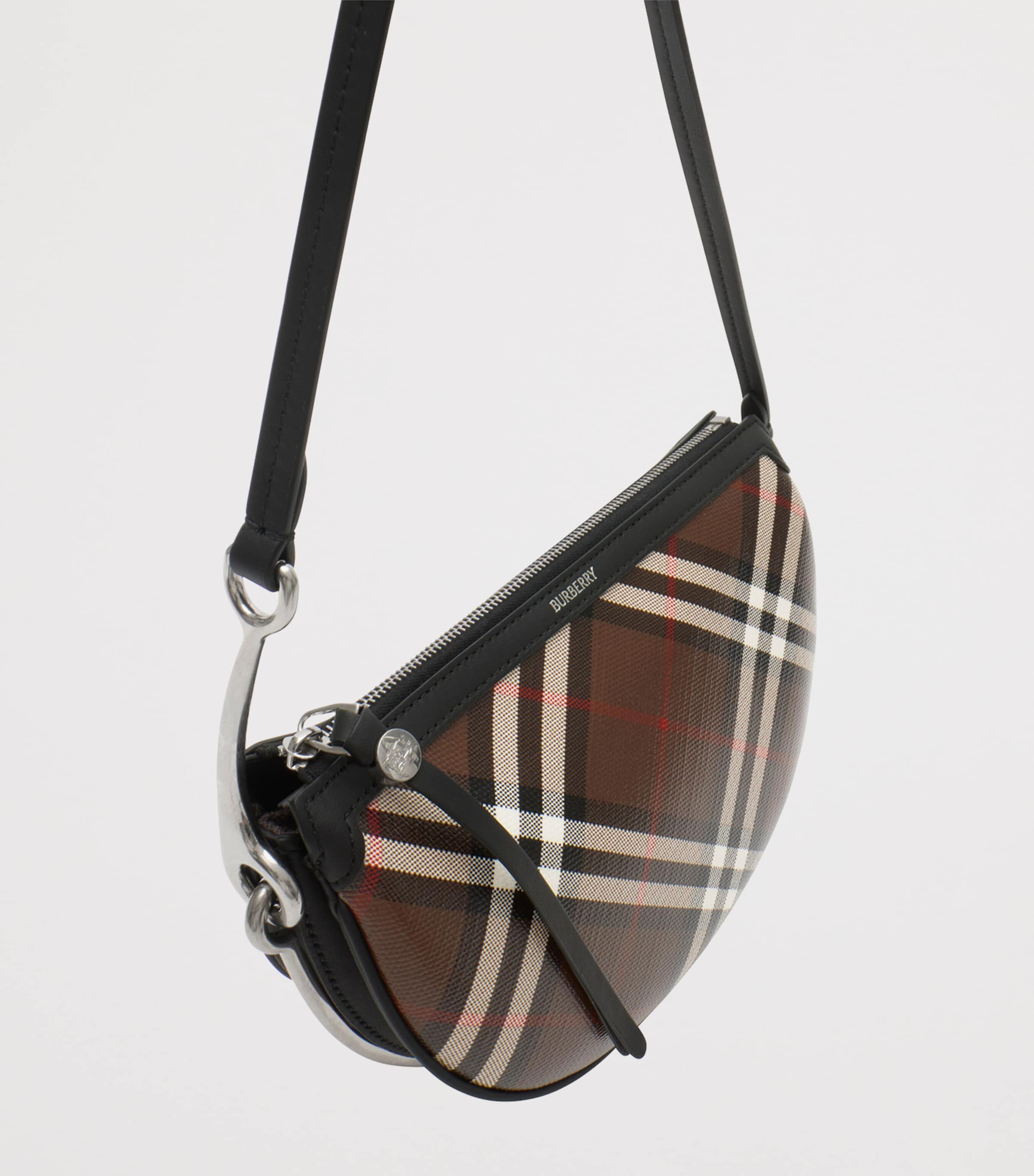Burberry Small Bridle Saddle Bag Chocolate Brown Image 6