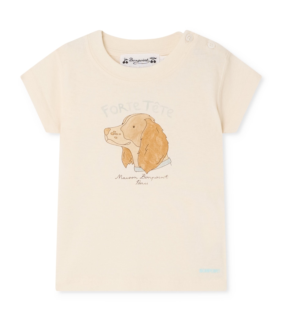 Bonpoint Organic Cotton Tom T-Shirt (6-18 Months) Upb Ivoire Image 1