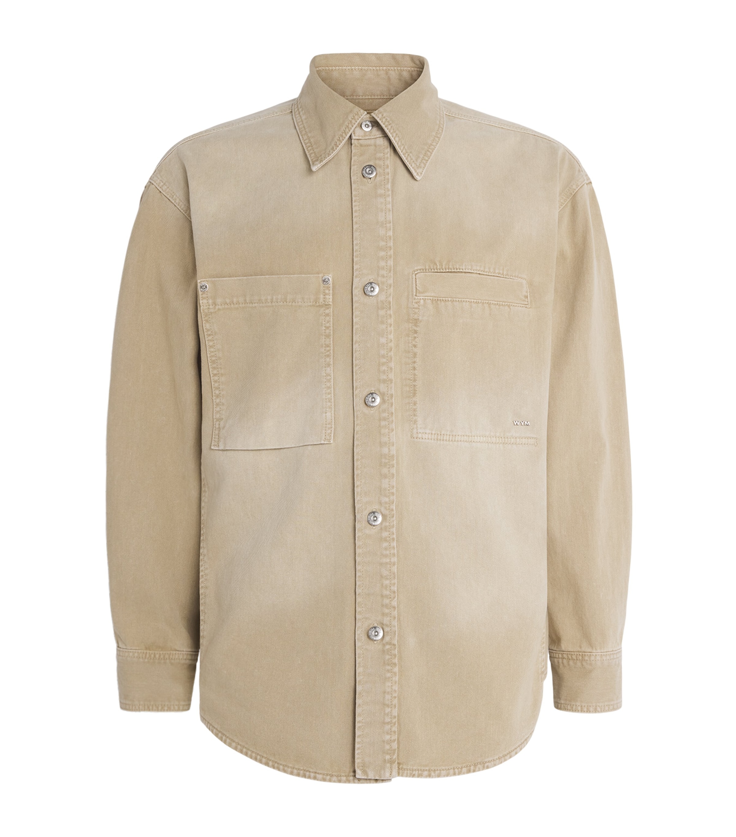 Wooyoungmi Mens Denim Overshirt Beige Image 1
