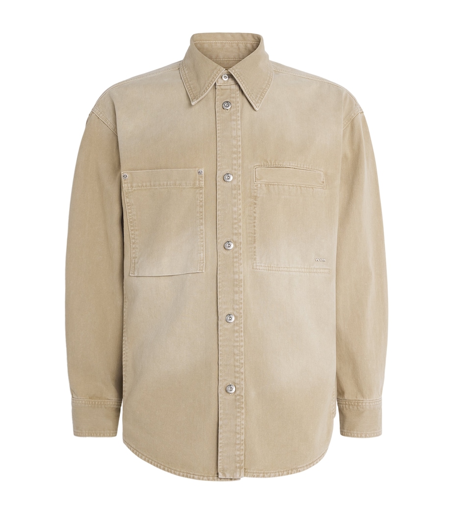 Wooyoungmi Mens Denim Overshirt Beige Image 1