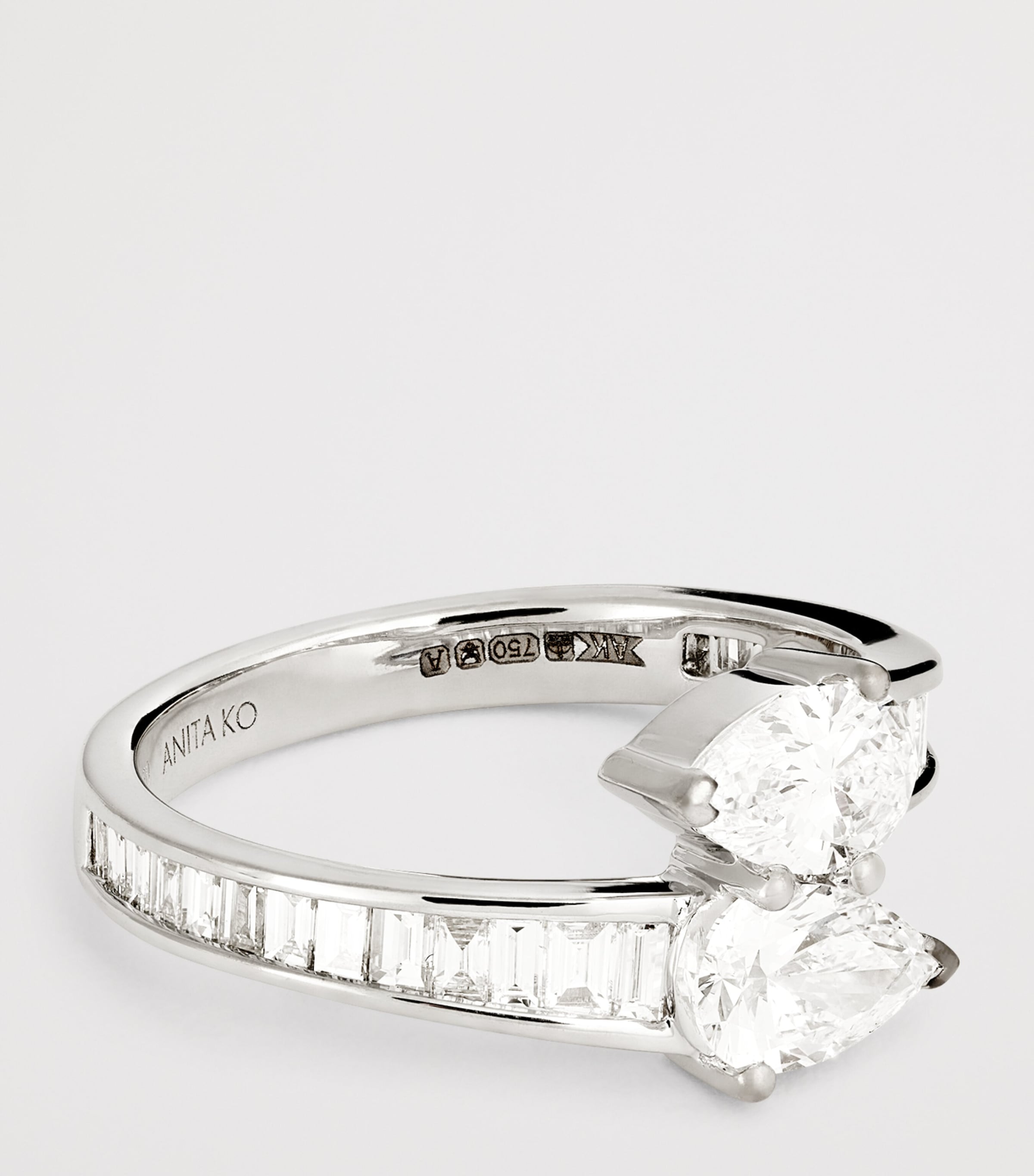 White Gold and Diamond  Saturn Ring WHITE GOLD Image 4