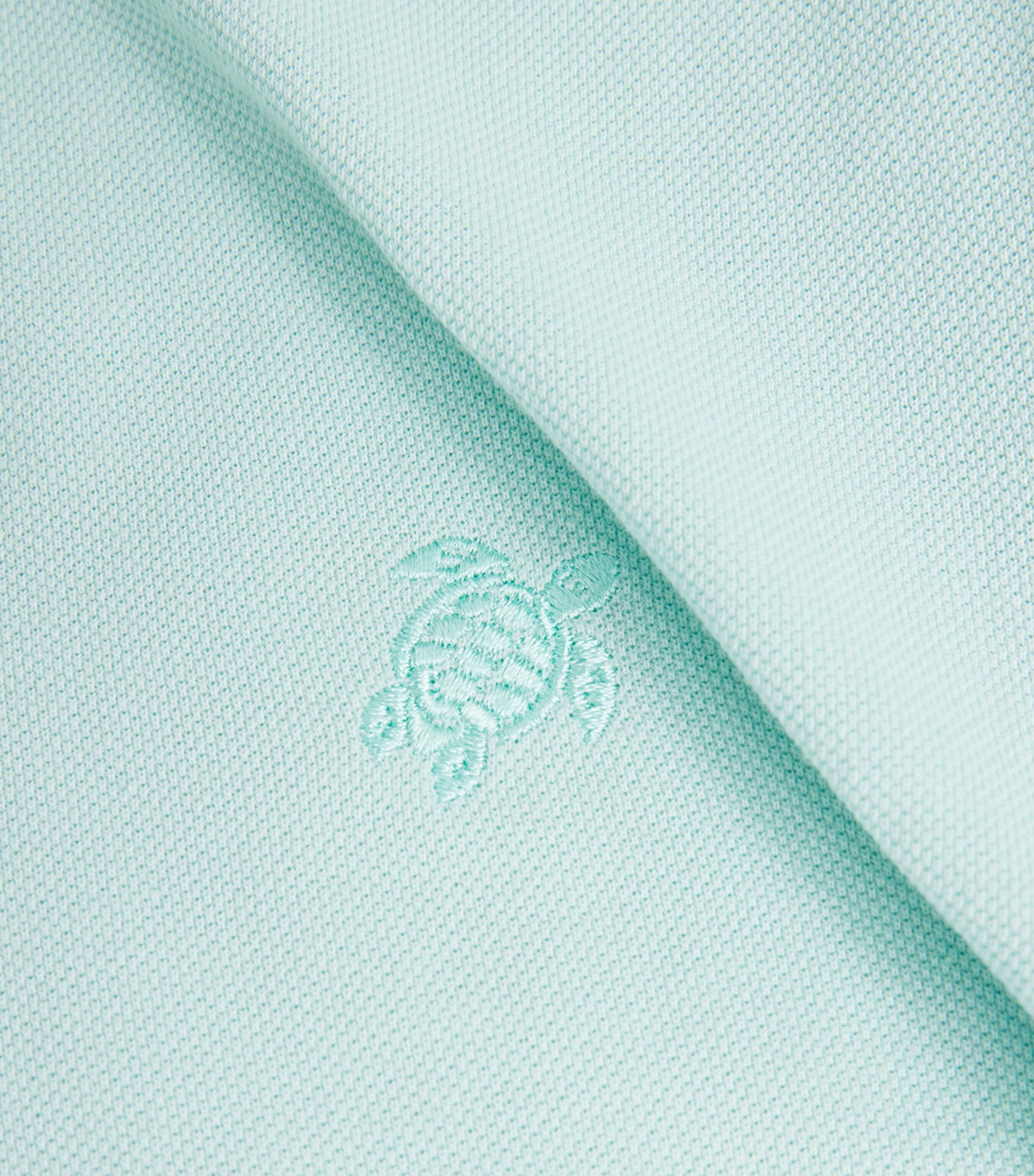 Vilebrequin Mens Organic Cotton Palatin Polo Shirt Pacific Image 6