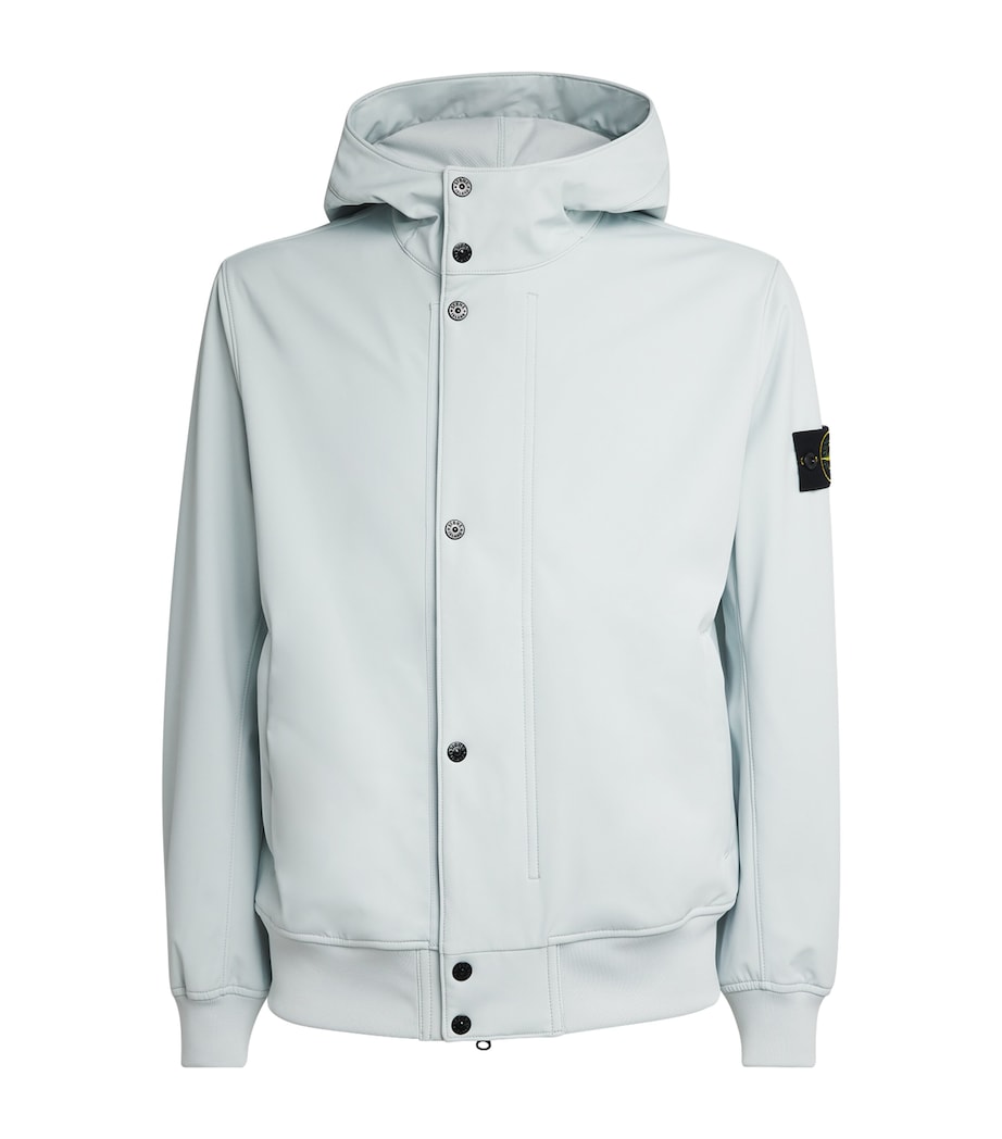 Stone Island Mens Softshell Hooded Parka Image 1