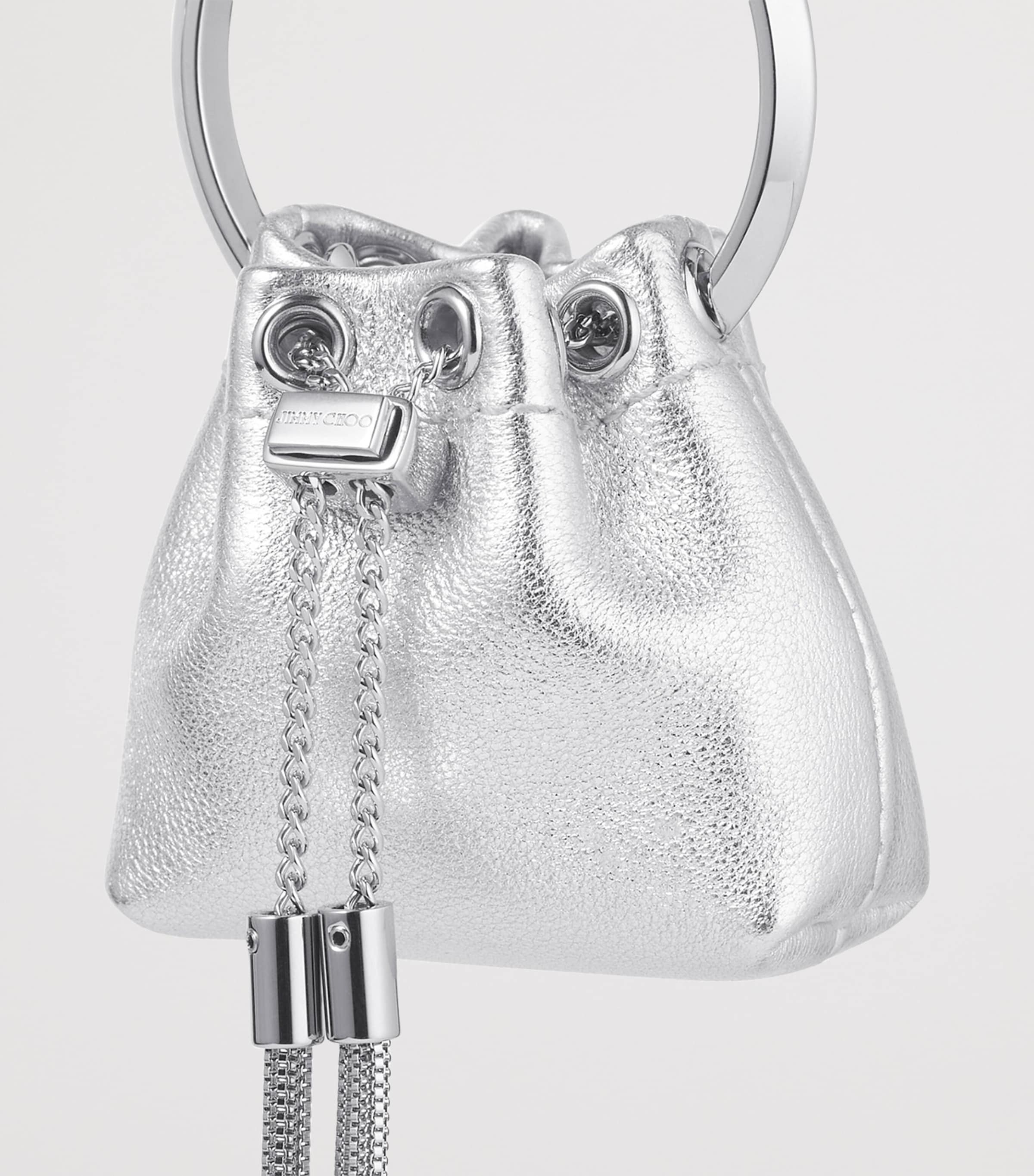 Leather Bon Bon Bag Charm SILVER/SILVER Image 2