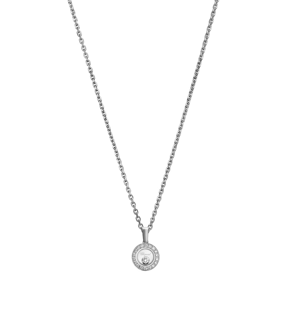 White Gold and Diamond Happy Diamonds Icons Pendant Necklace 18K WHITE GOLD Image 1