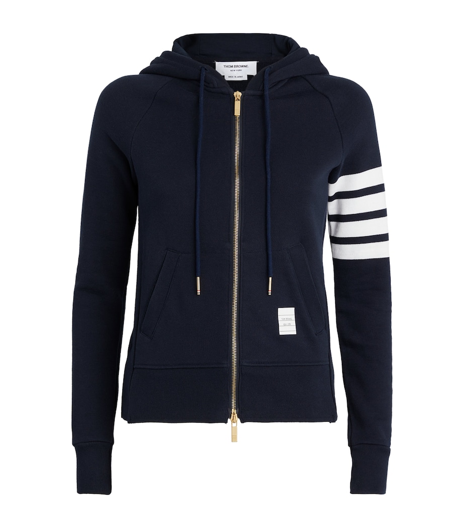 4-Bar Zip-Up Hoodie NAVY Image 1