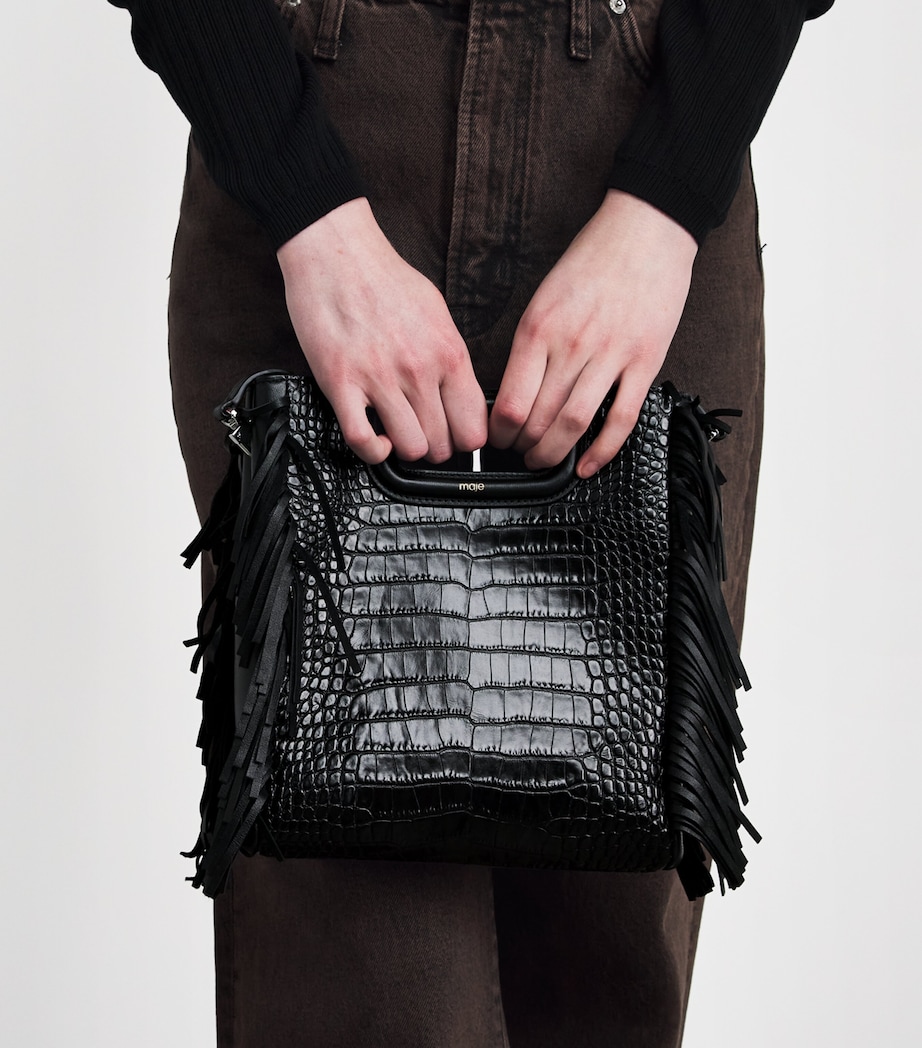 Maje Leather M Cross-Body Bag Black Image 2