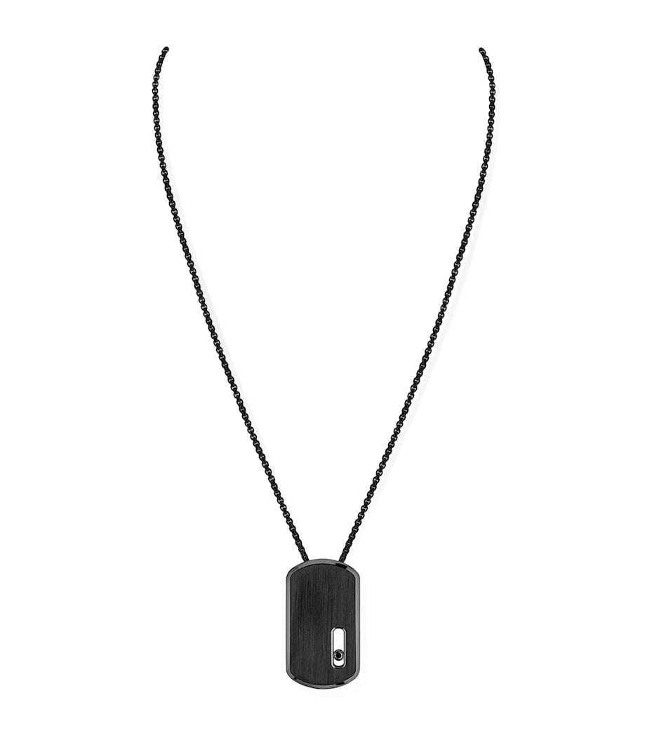 Messika Move Titanium Black Titanium and Diamond Large Pendant Necklace Titanium Image 1