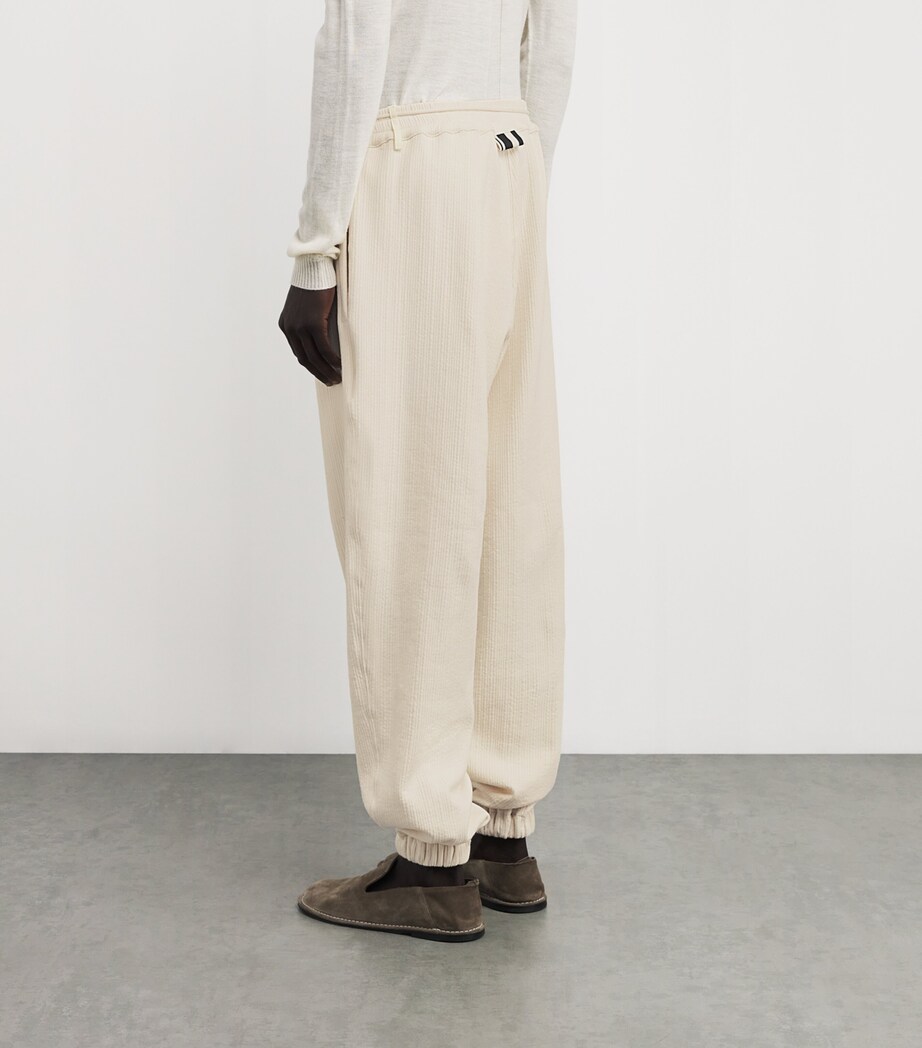 MORDECAI Mens Cotton Ribbed Straight Sweatpants Image 4