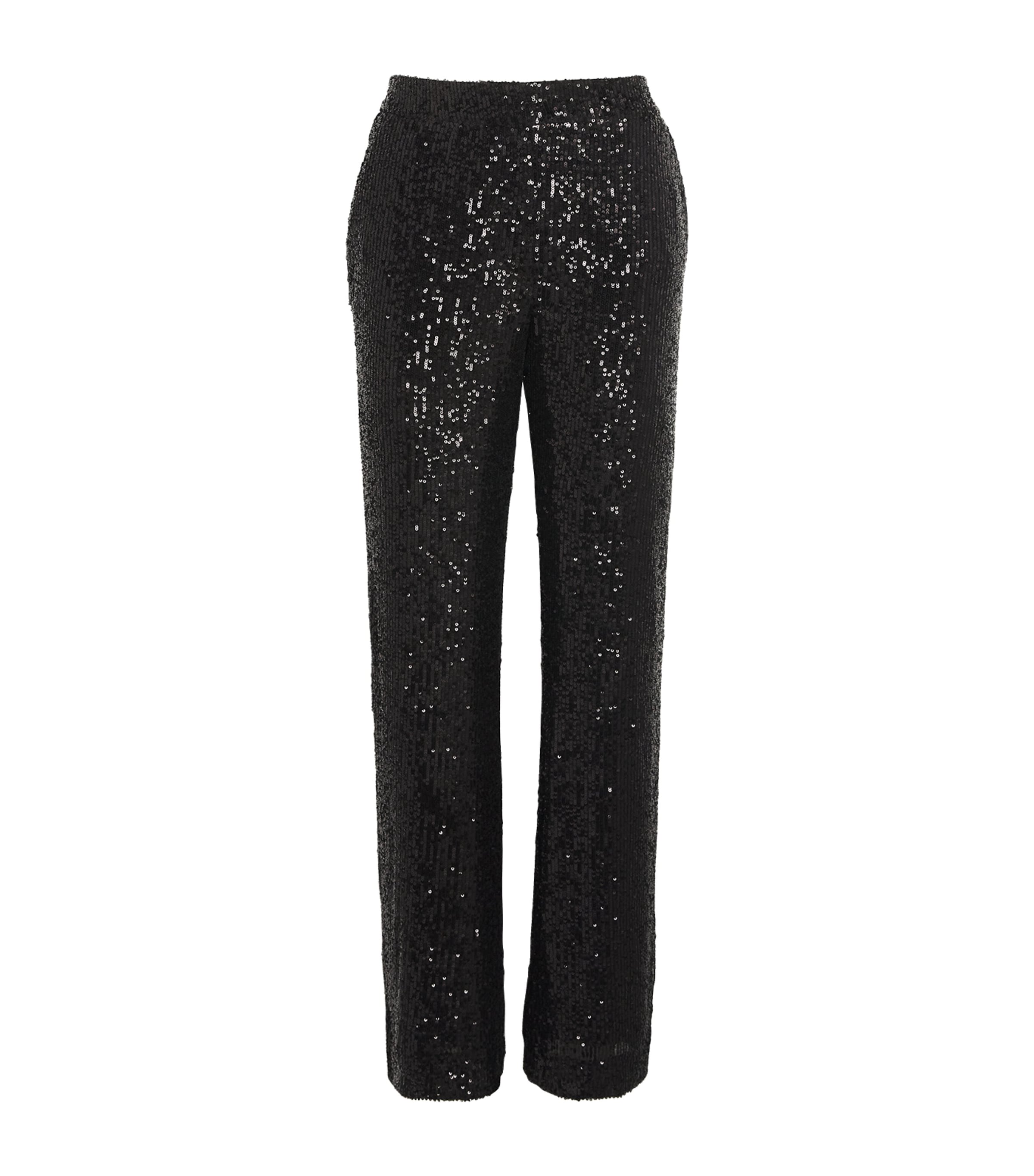 CLAUDIE PIERLOT SEQUIN-EMBELLISHED STRAIGHT TROUSERS