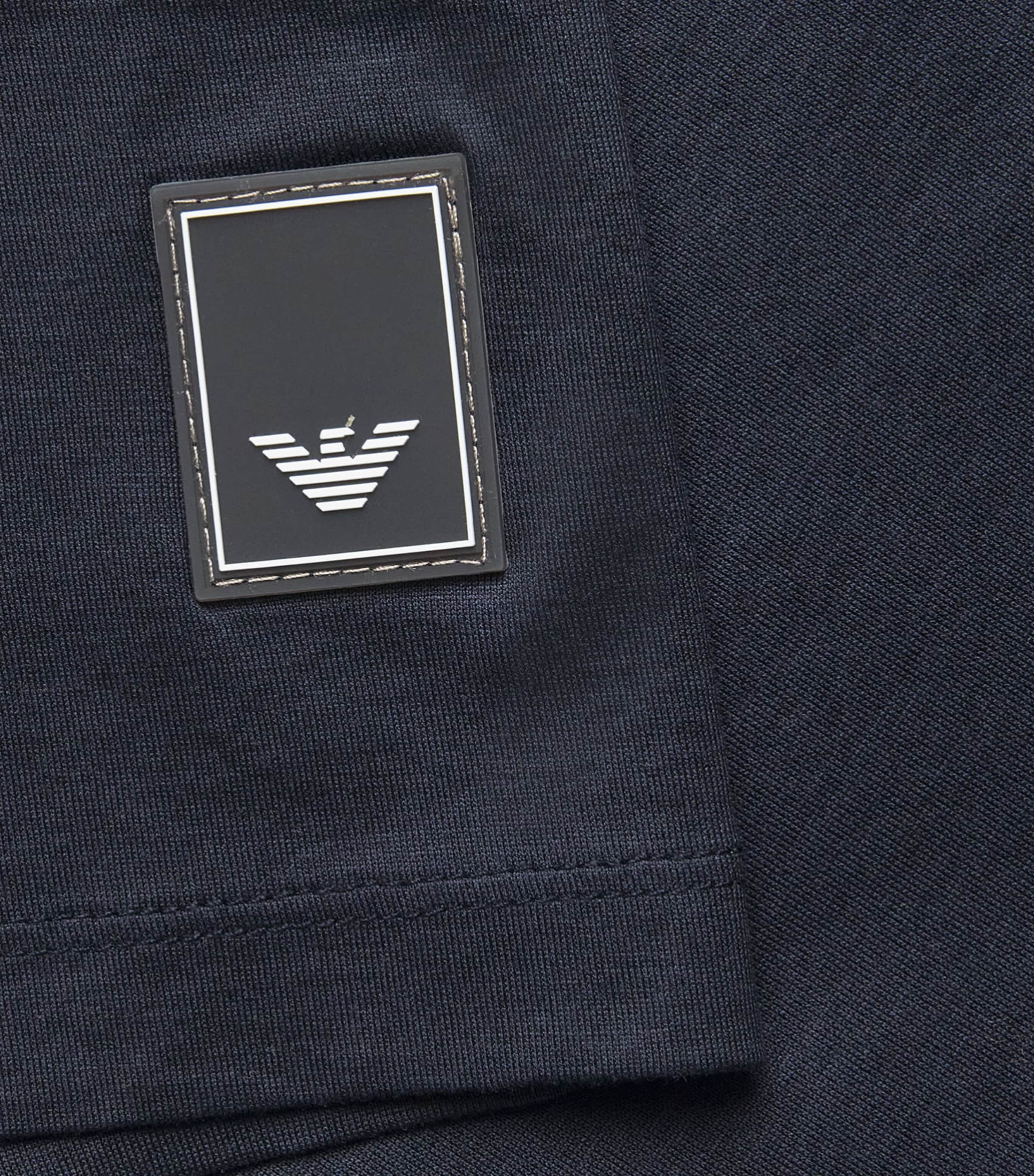 Emporio Armani Mens Concealed-Placket Logo Polo Shirt Image 6