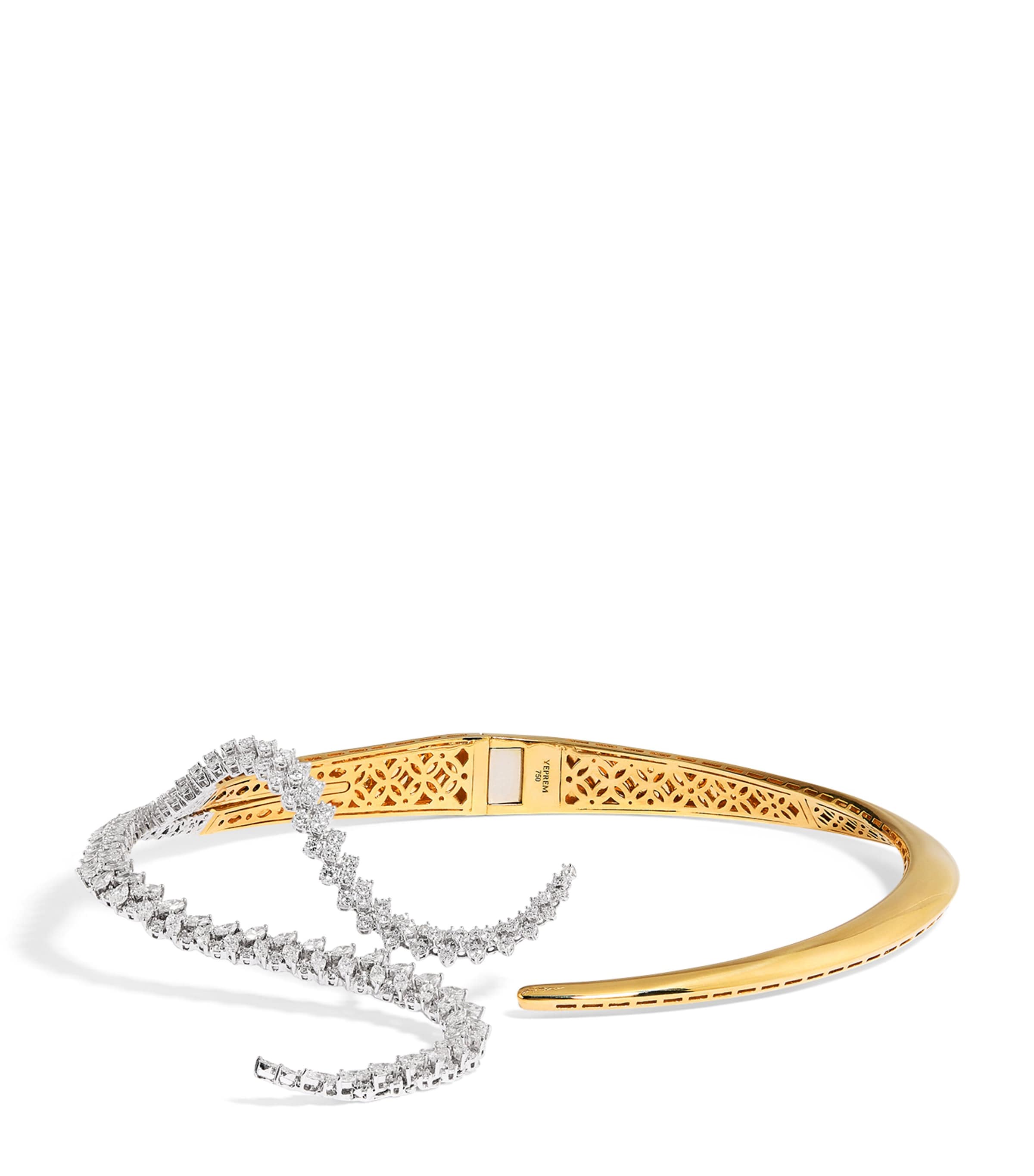 Yeprem Yellow Gold And Diamond Golden Strada Statement Choker