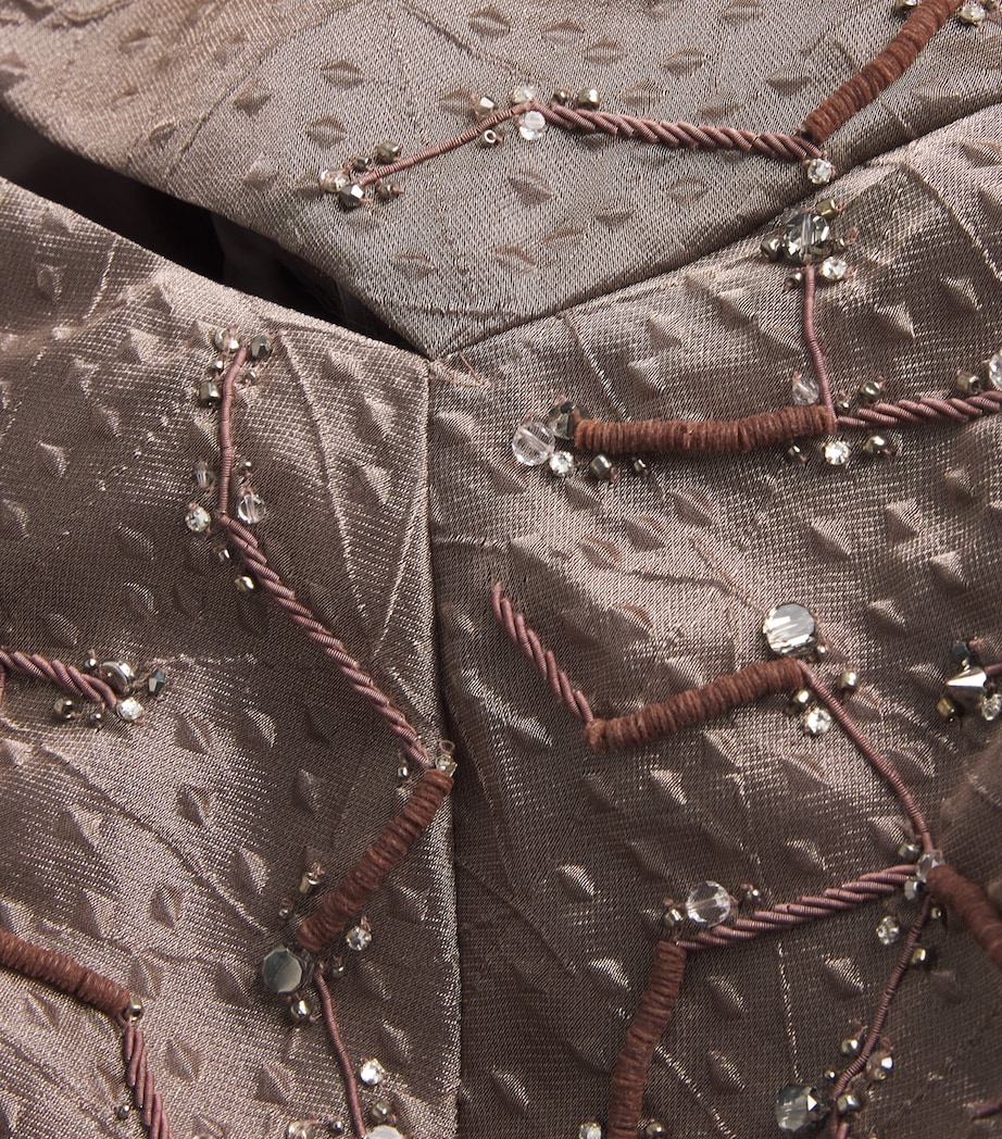 Rivet Organza Embroidered Gown TAUPE Image 5