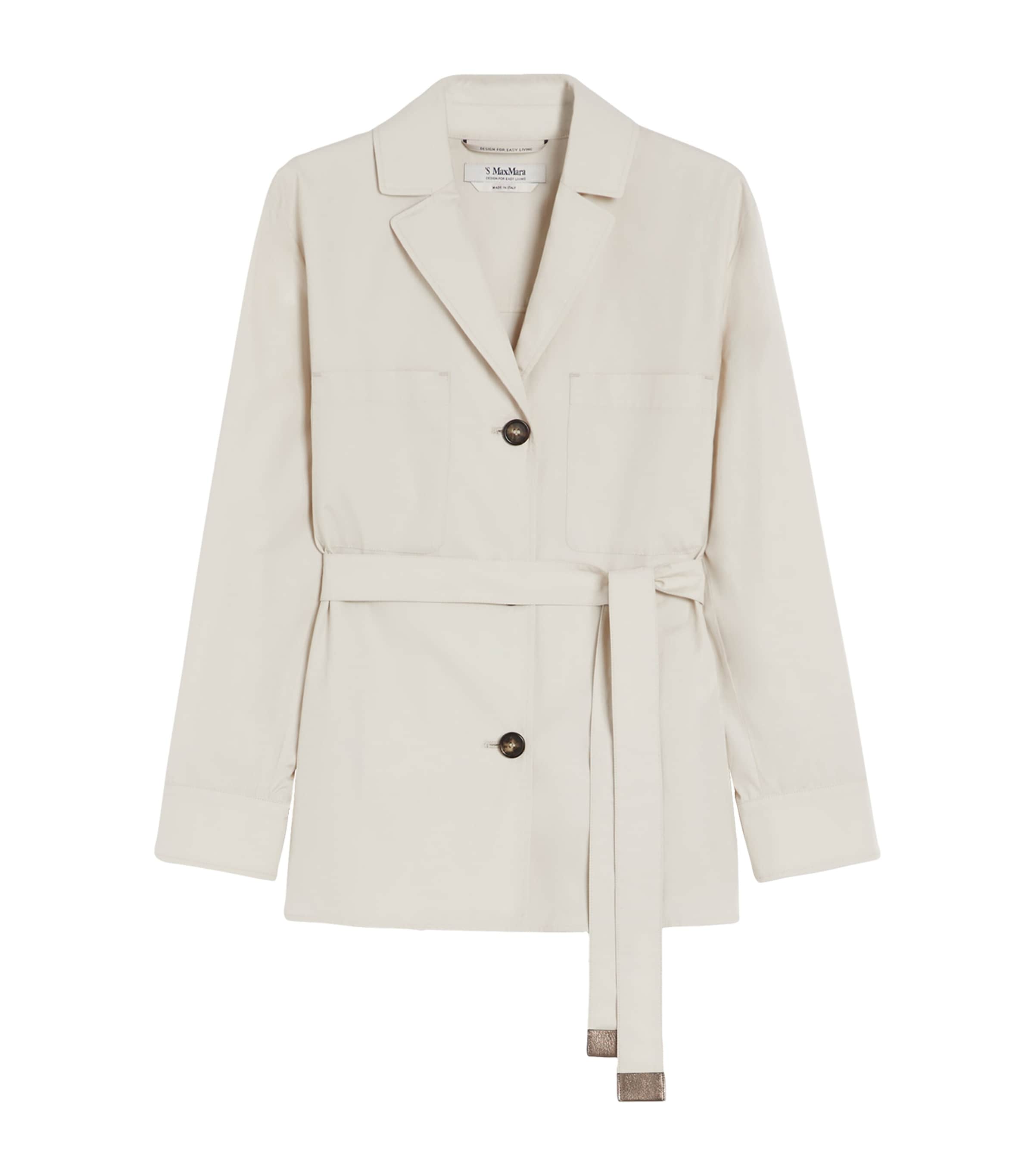 Cotton Belted Shirt ECRU Image 1