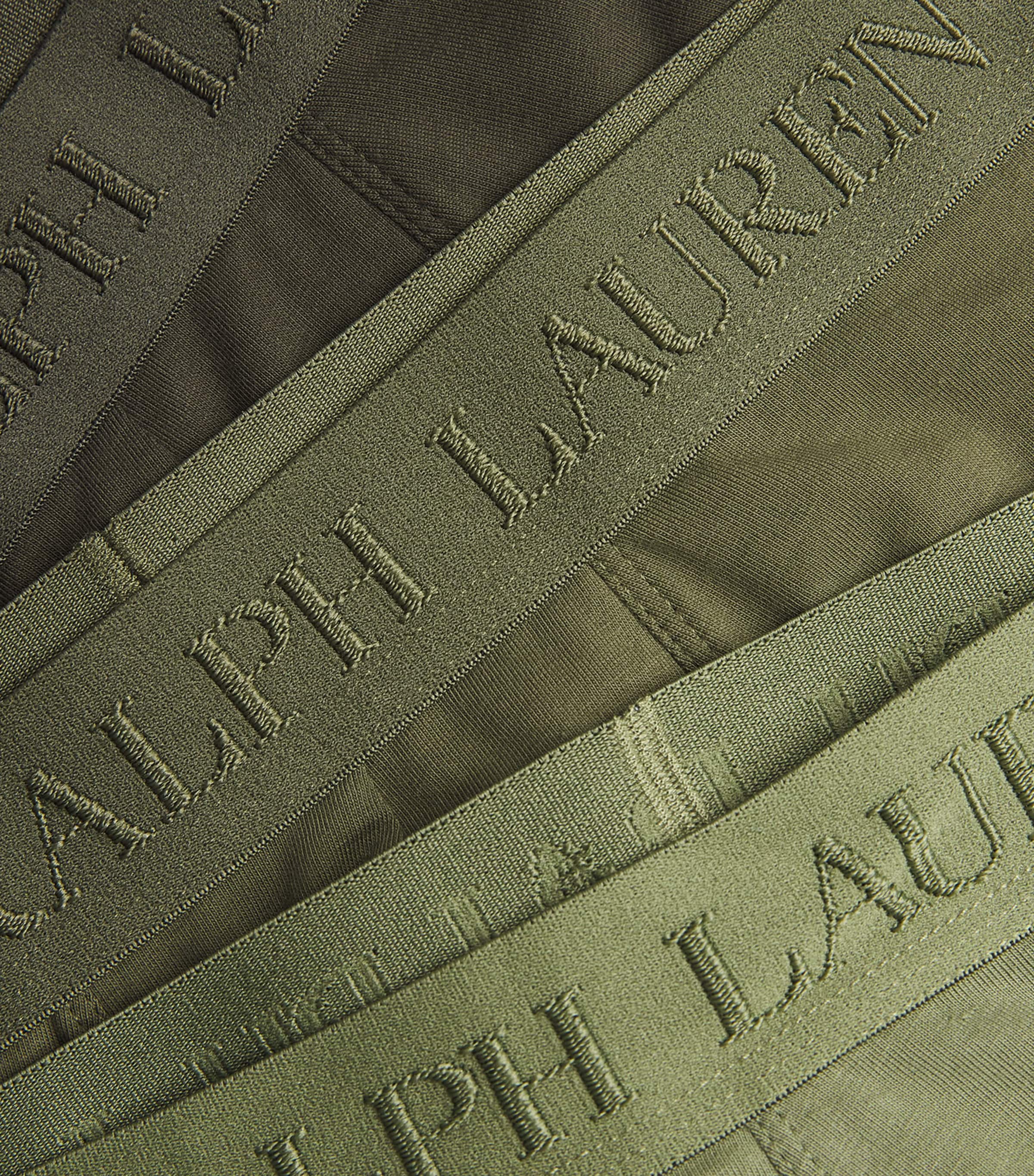 Stretch-Cotton Logo Boxer Briefs (Pack of 3) OLIVES Image 5