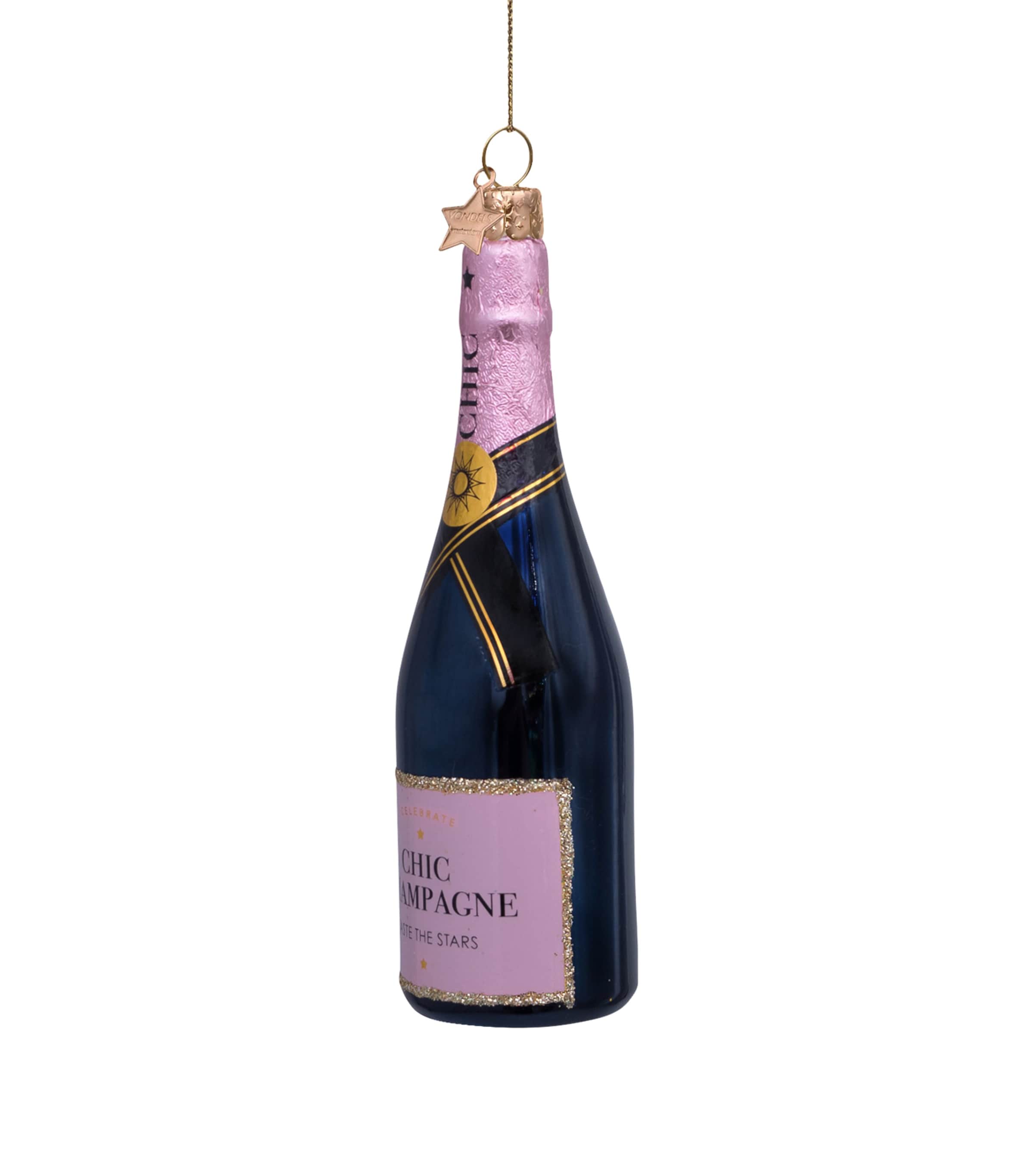 Harrods Glass Champagne Tree Decoration White Image 5