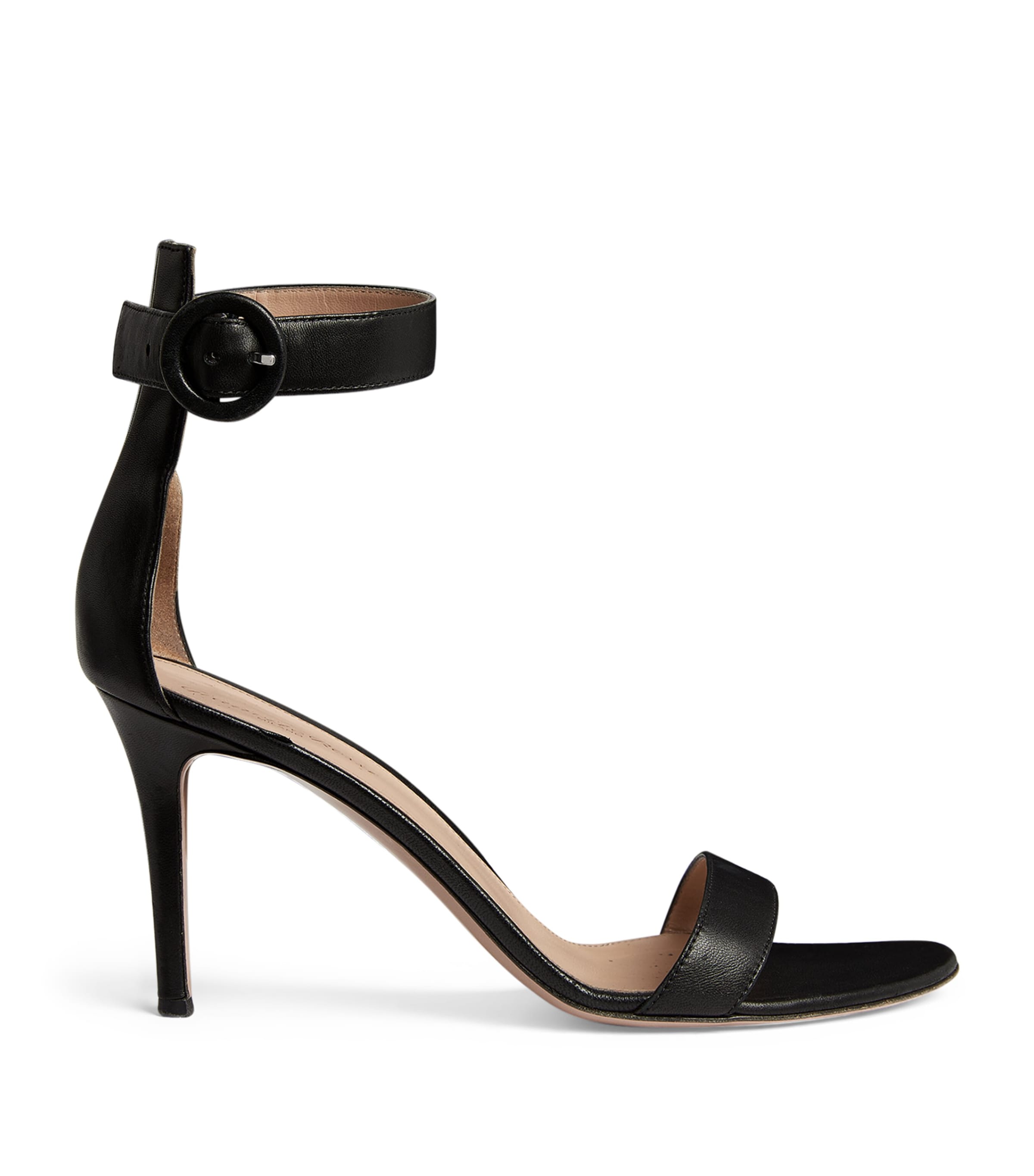 Gianvito Rossi Portofino 70mm Leather Sandals In Black