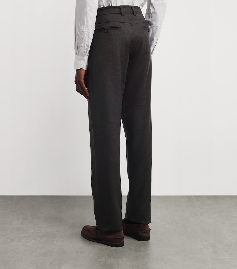 Wool Drawstring Straight Trousers 501 Image 4