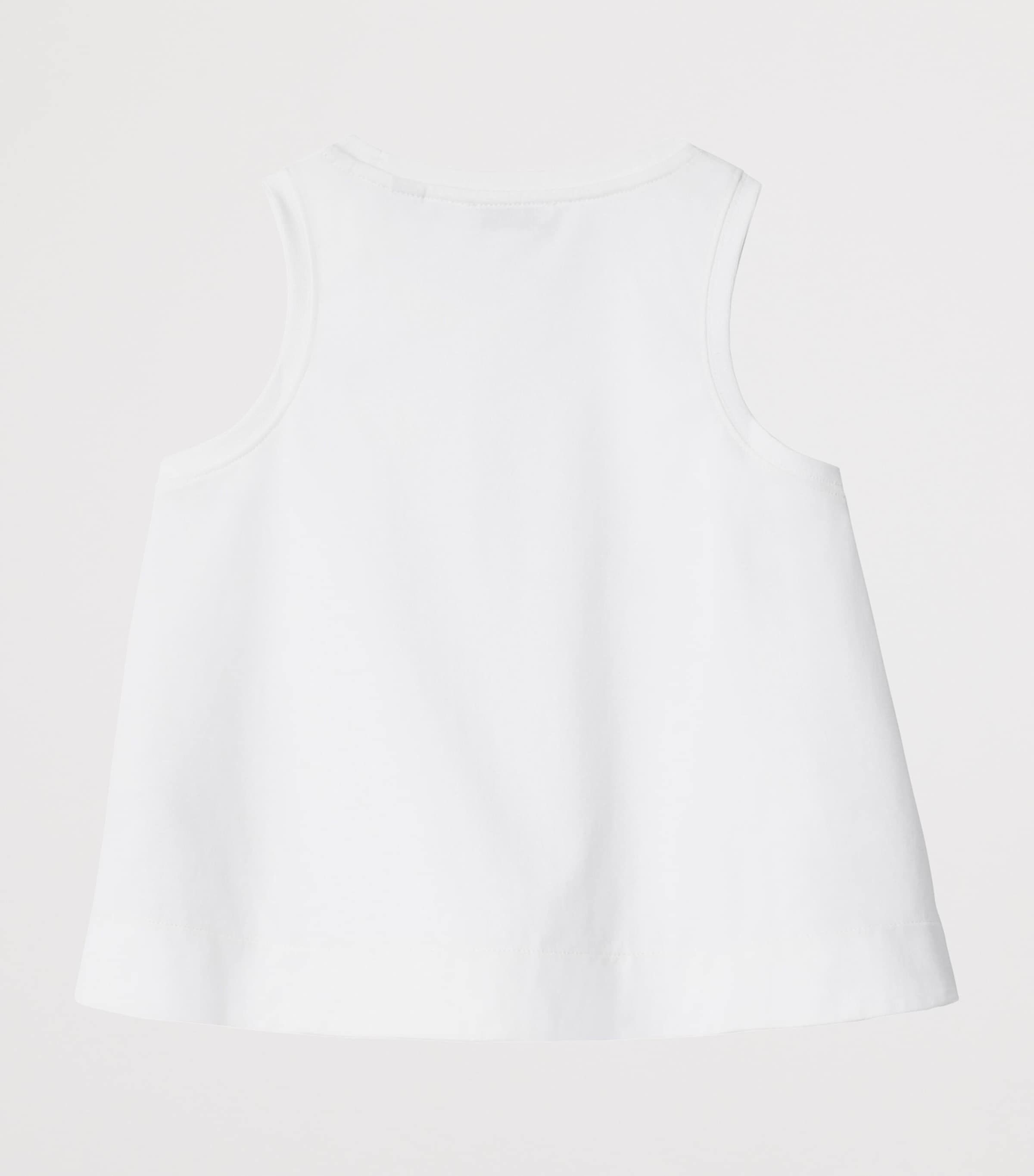 Burberry Kids Cotton Check-Trim Tank Top (14 Years) White Image 2