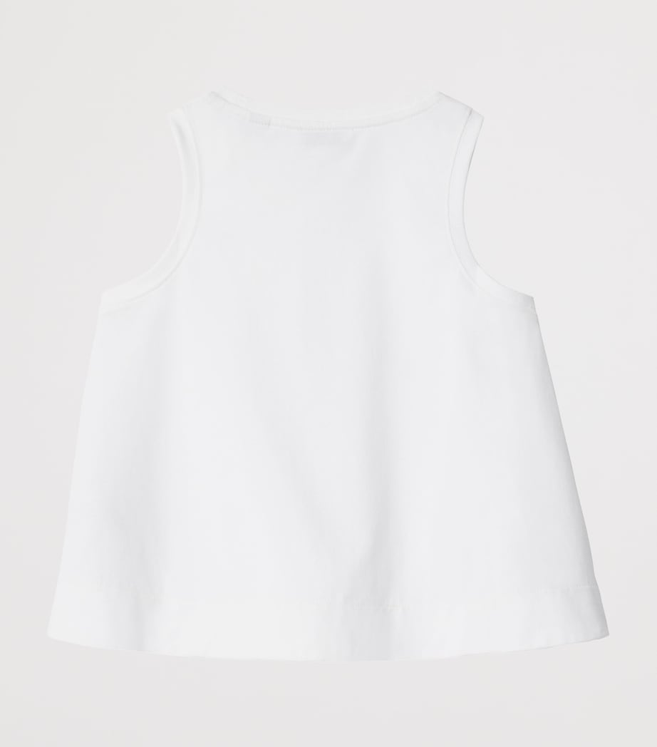 Burberry Kids Cotton Check-Trim Tank Top (14 Years) White Image 2
