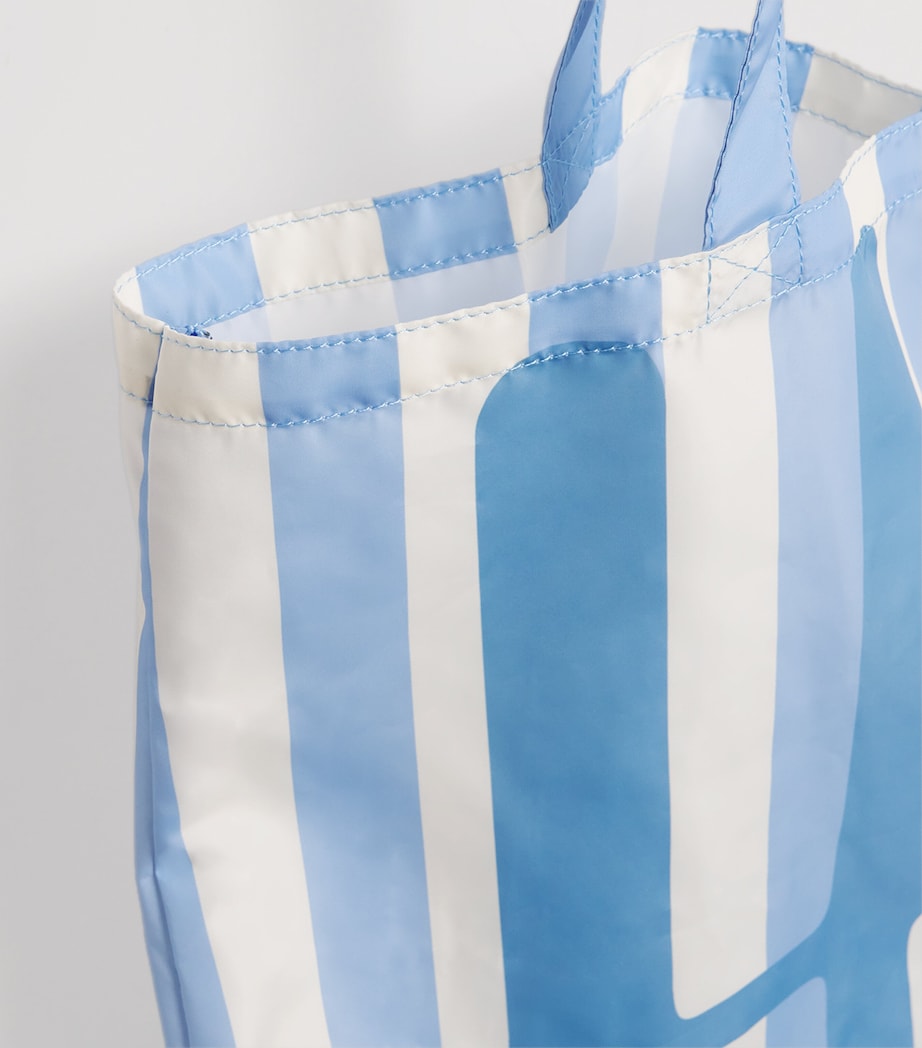 Logo Pocket Shopper Bag BLUE Image 4