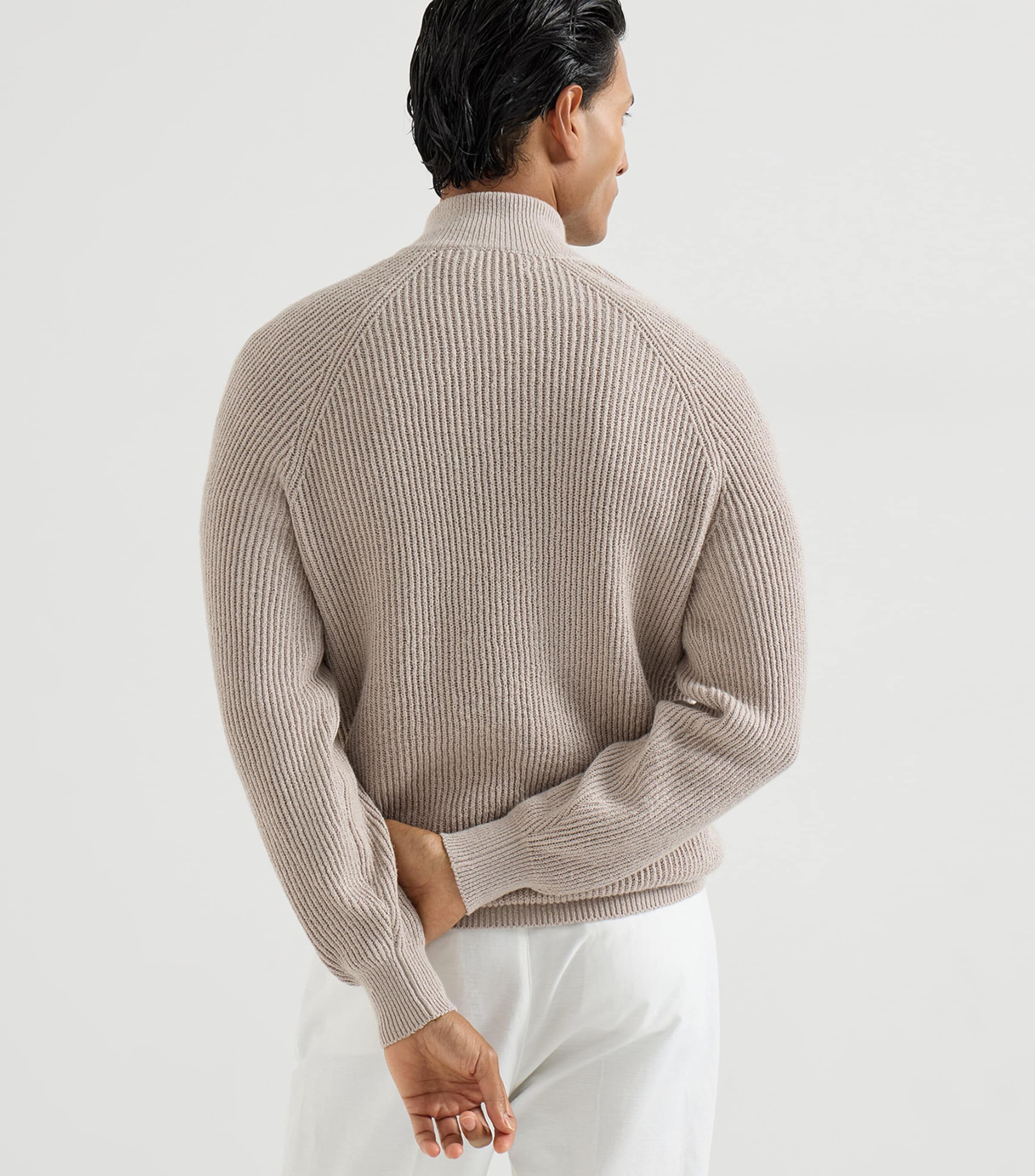 Cotton Ribbed Cardigan C2438 Image 4