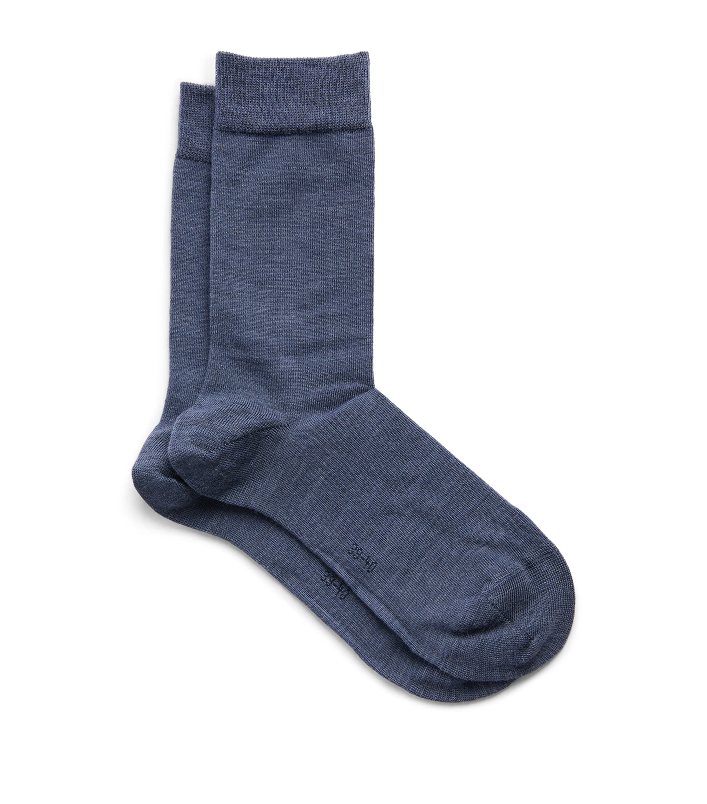 Falke Merino Wool-blend Supermerino Socks In Blue