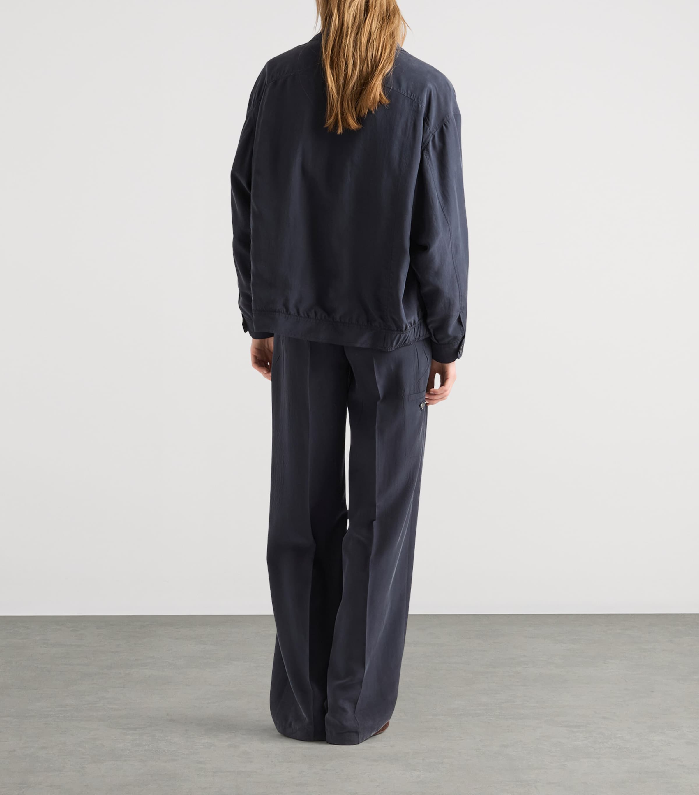 Prada Womens Silk Bomber Jacket Image 3