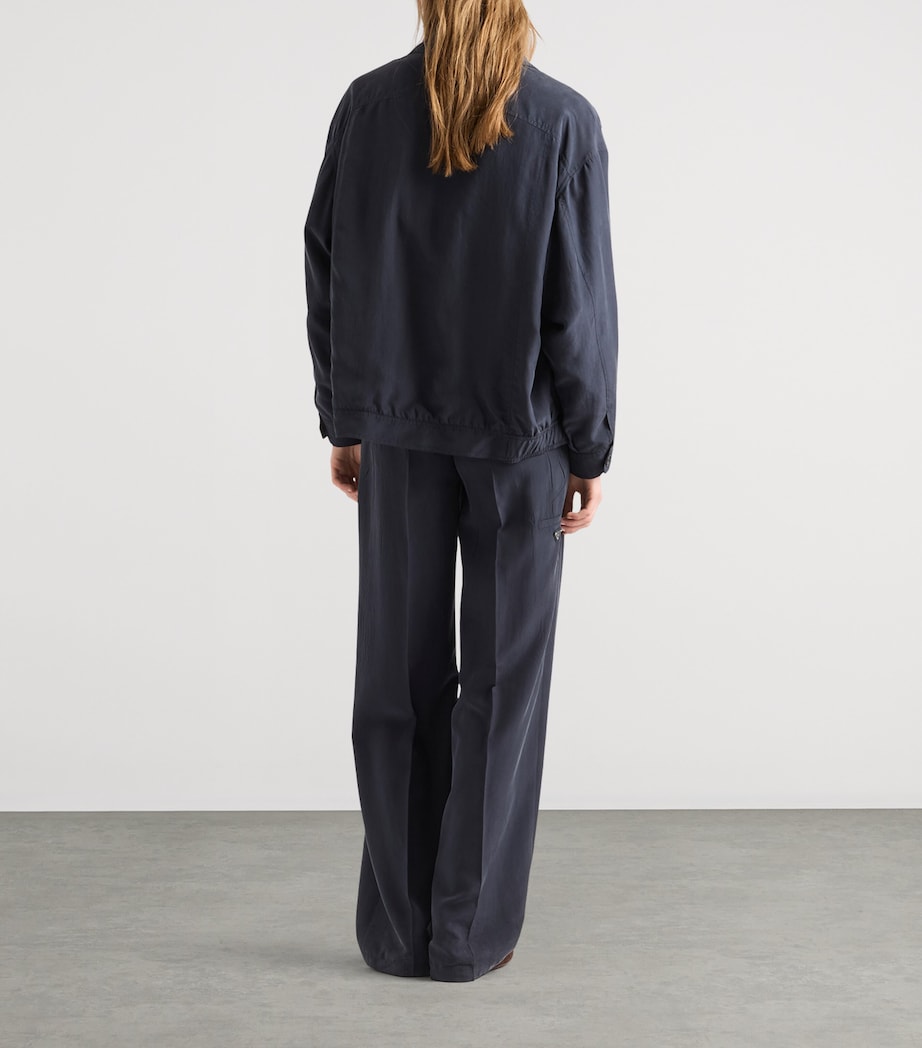 Prada Womens Silk Bomber Jacket Image 3