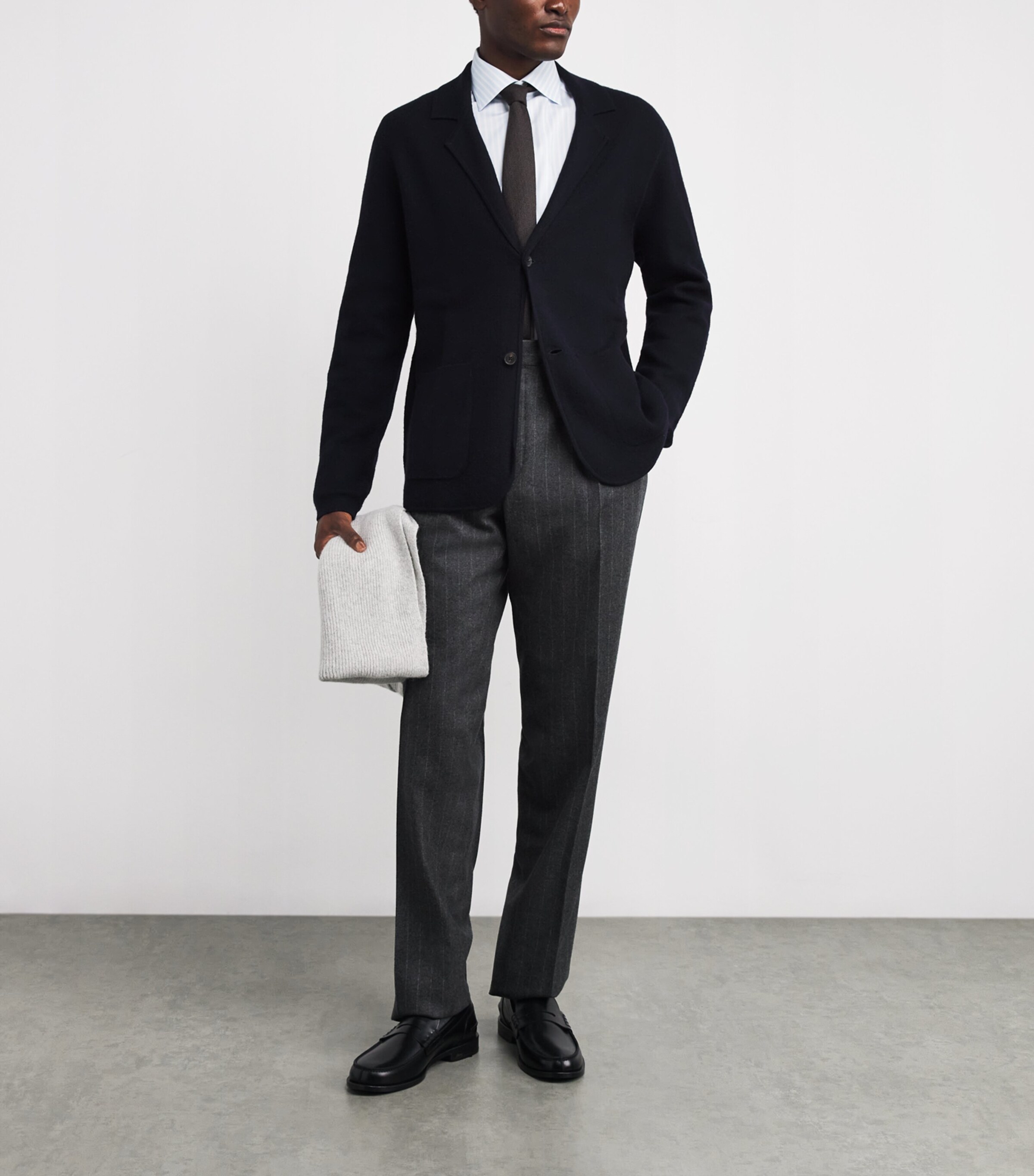 Cotton Twill Stripe Slim Shirt 22LIGHT BLUE Image 2