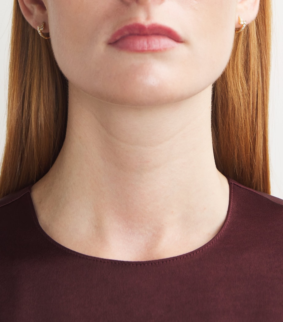 Yellow Gold and Diamond Lola Huggie Hoop Earrings YELLOW GOLD Image 4