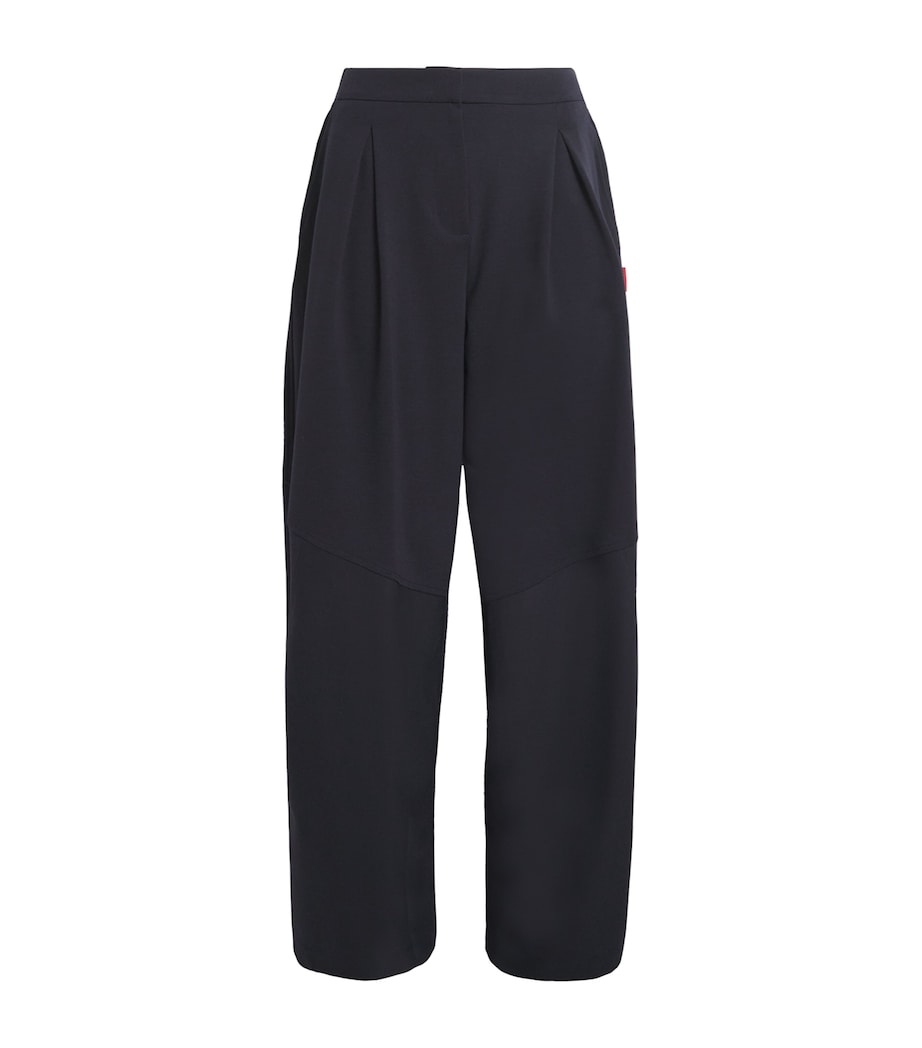 Twisted Wide-Leg Trousers NAVY Image 1