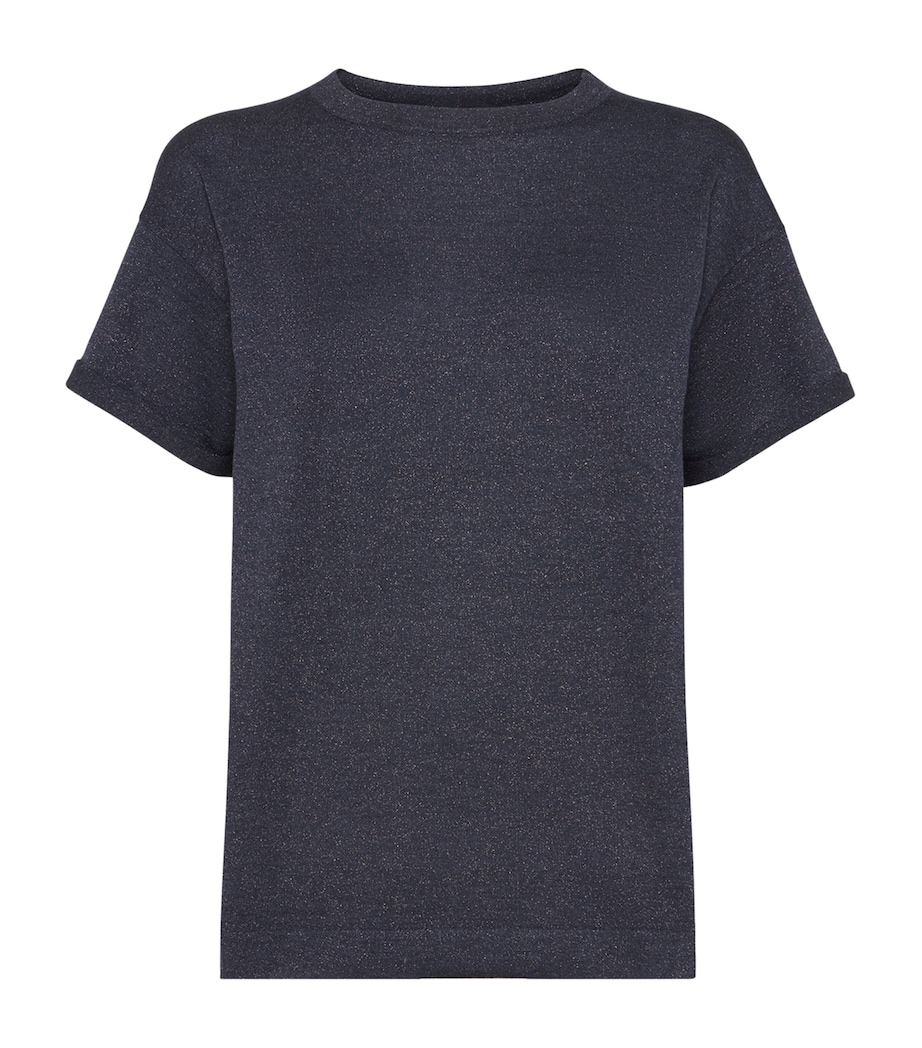 Brunello Cucinelli Womens Cashmere-Blend Knit T-Shirt Image 1