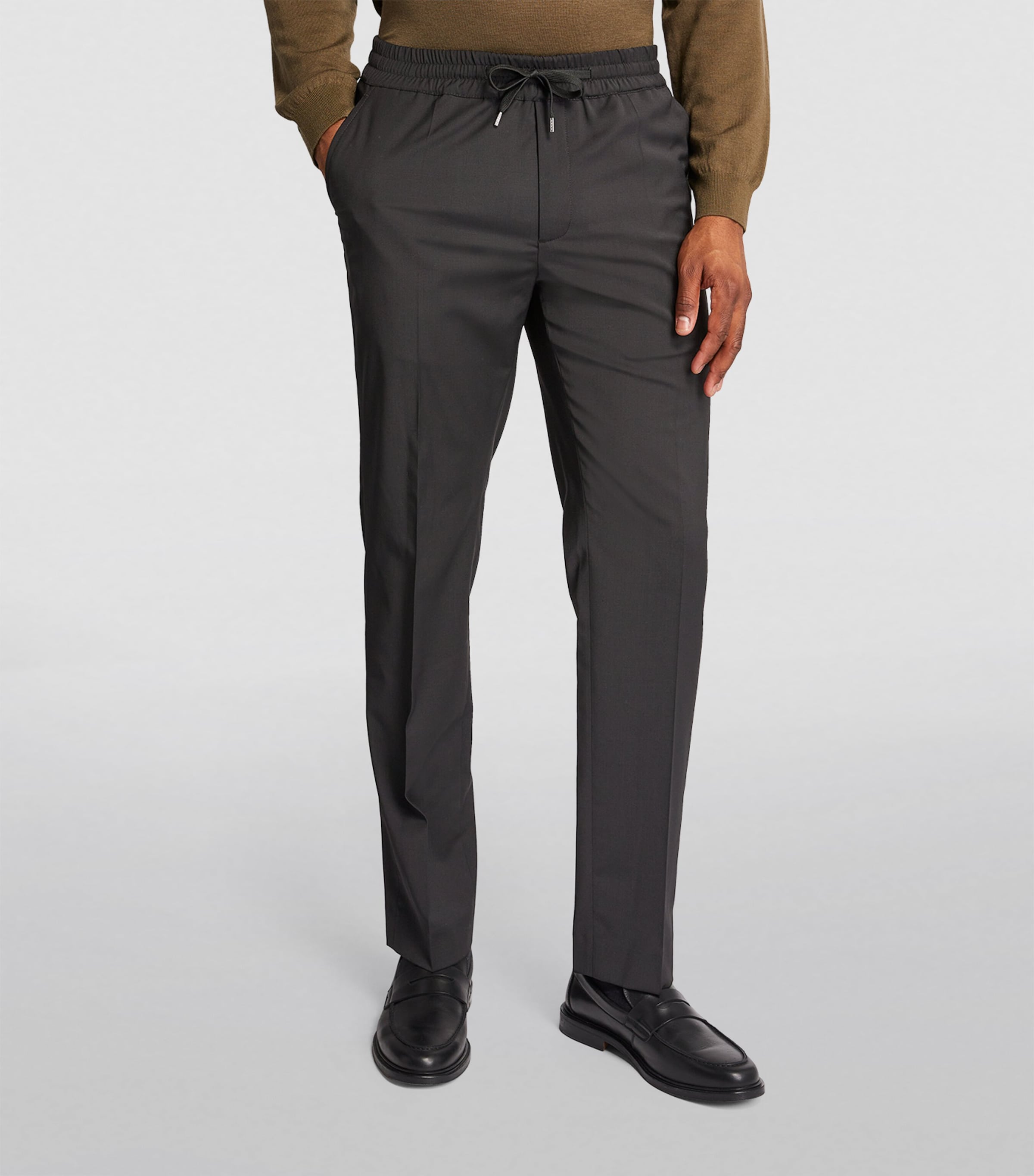 Wool-Blend Trousers BLACK Image 4