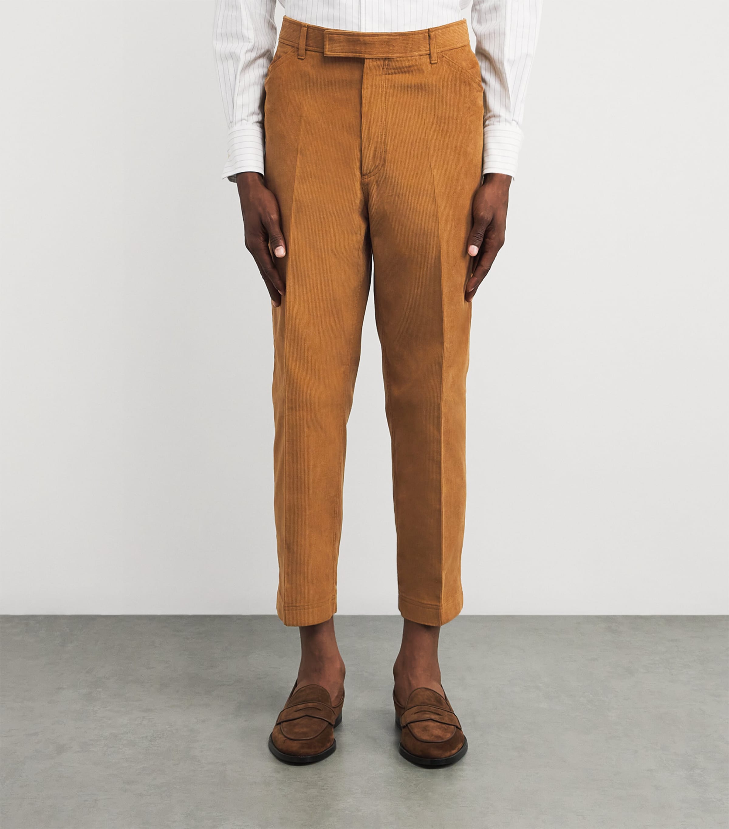 Corduroy Tapered Chinos MED BROWN Image 3
