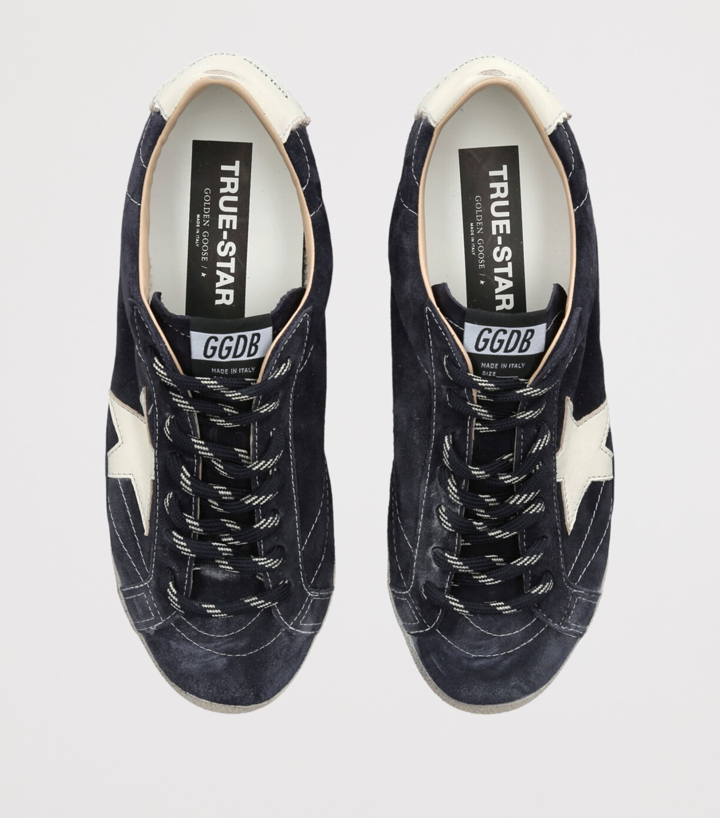 Golden Goose Suede-Leather True Star Sneakers Navy Image 4