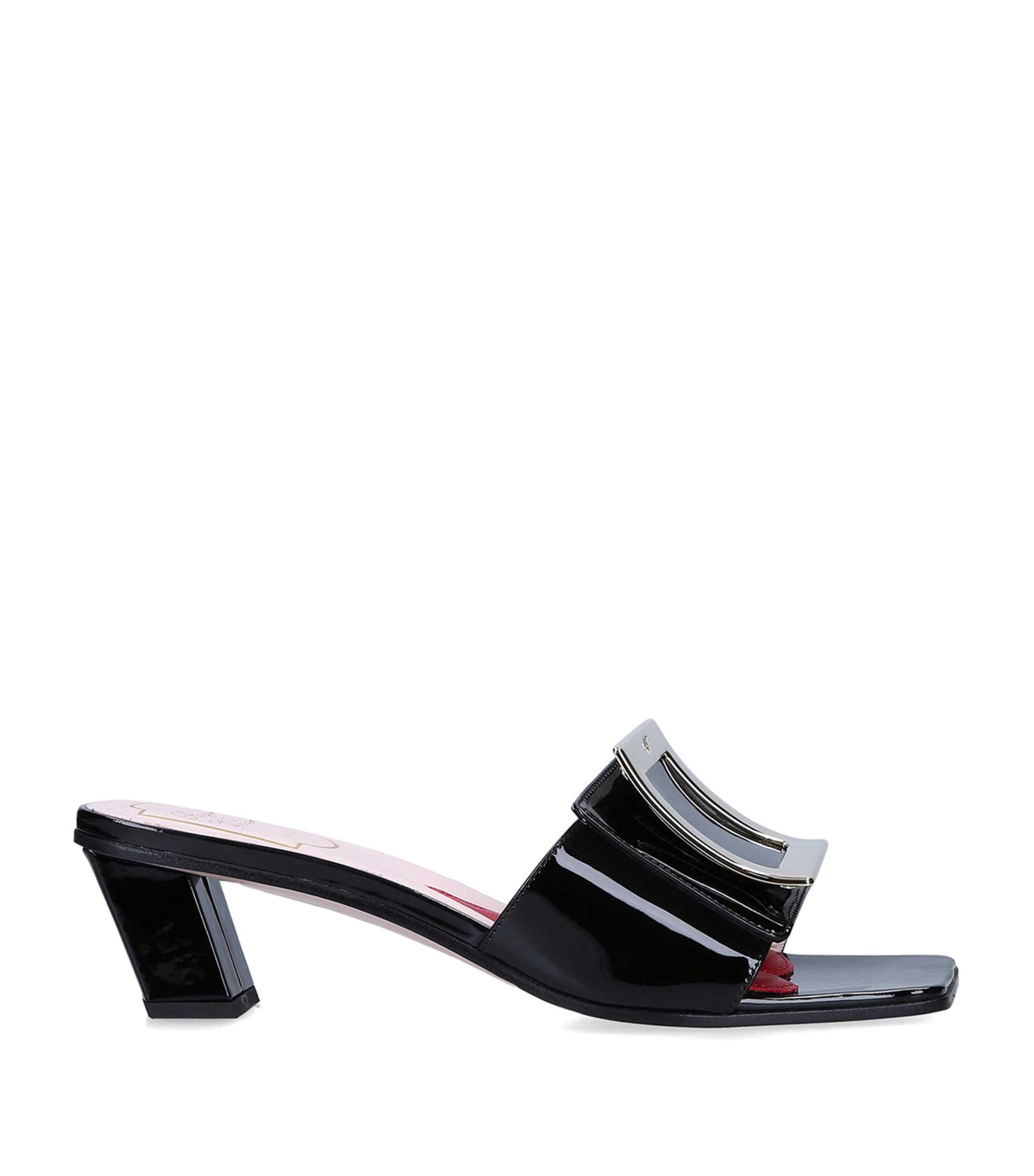 【送料 関税込】ROGER VIVIER Love 45 patent leather mules Roger Vivier Love 45 patent leather mules Roger Vivier