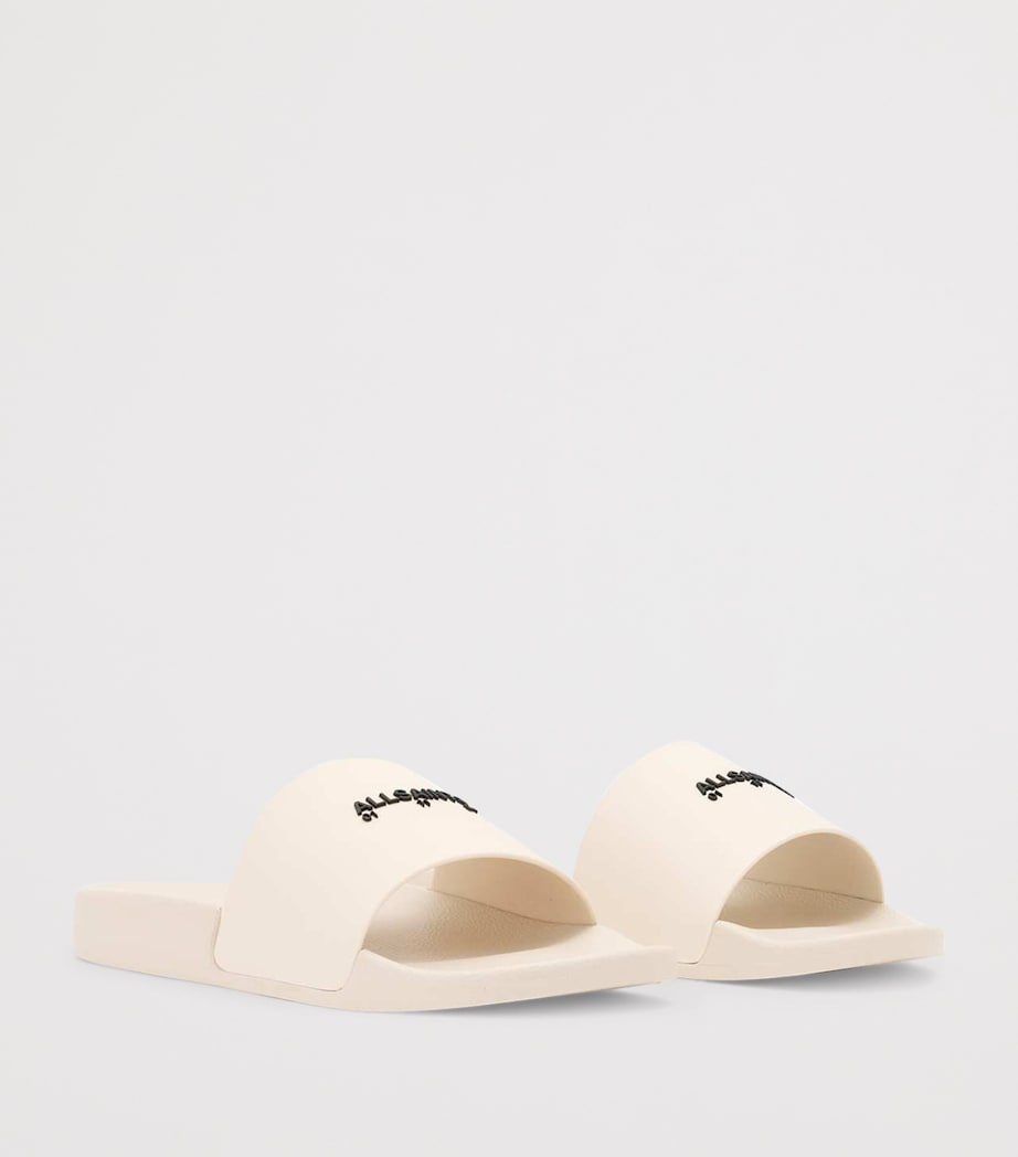 AllSaints Rubber Date Slides Chalk White Image 4