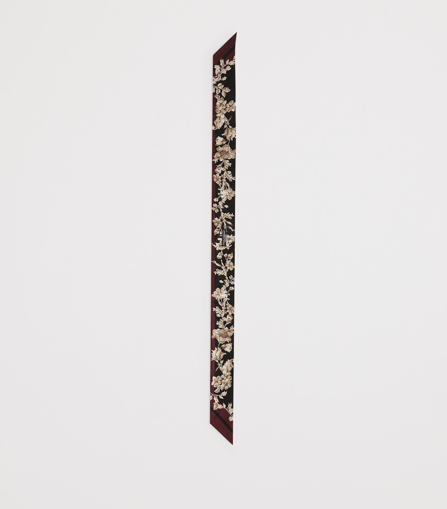 Silk Floral Print Scarf ROSE CRETONNE Image 2