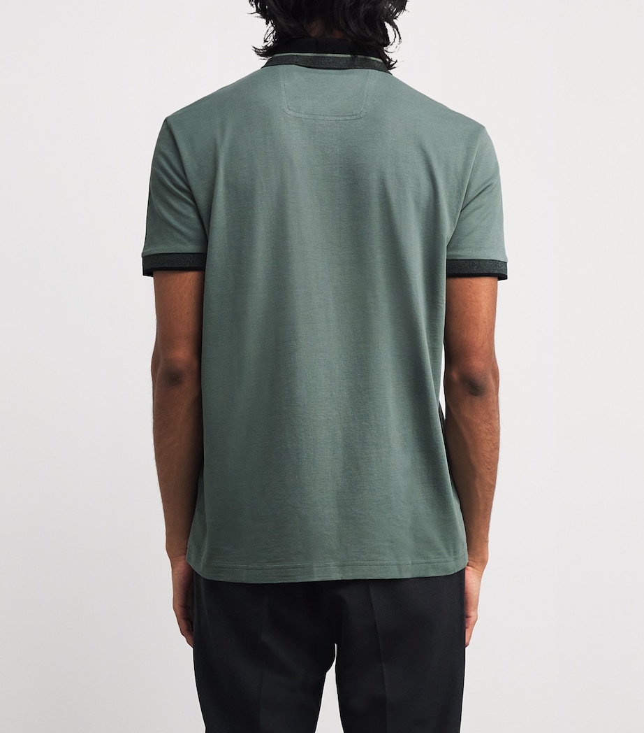 Cotton AO Zone Polo Shirt 358OPEN GREEN Image 4