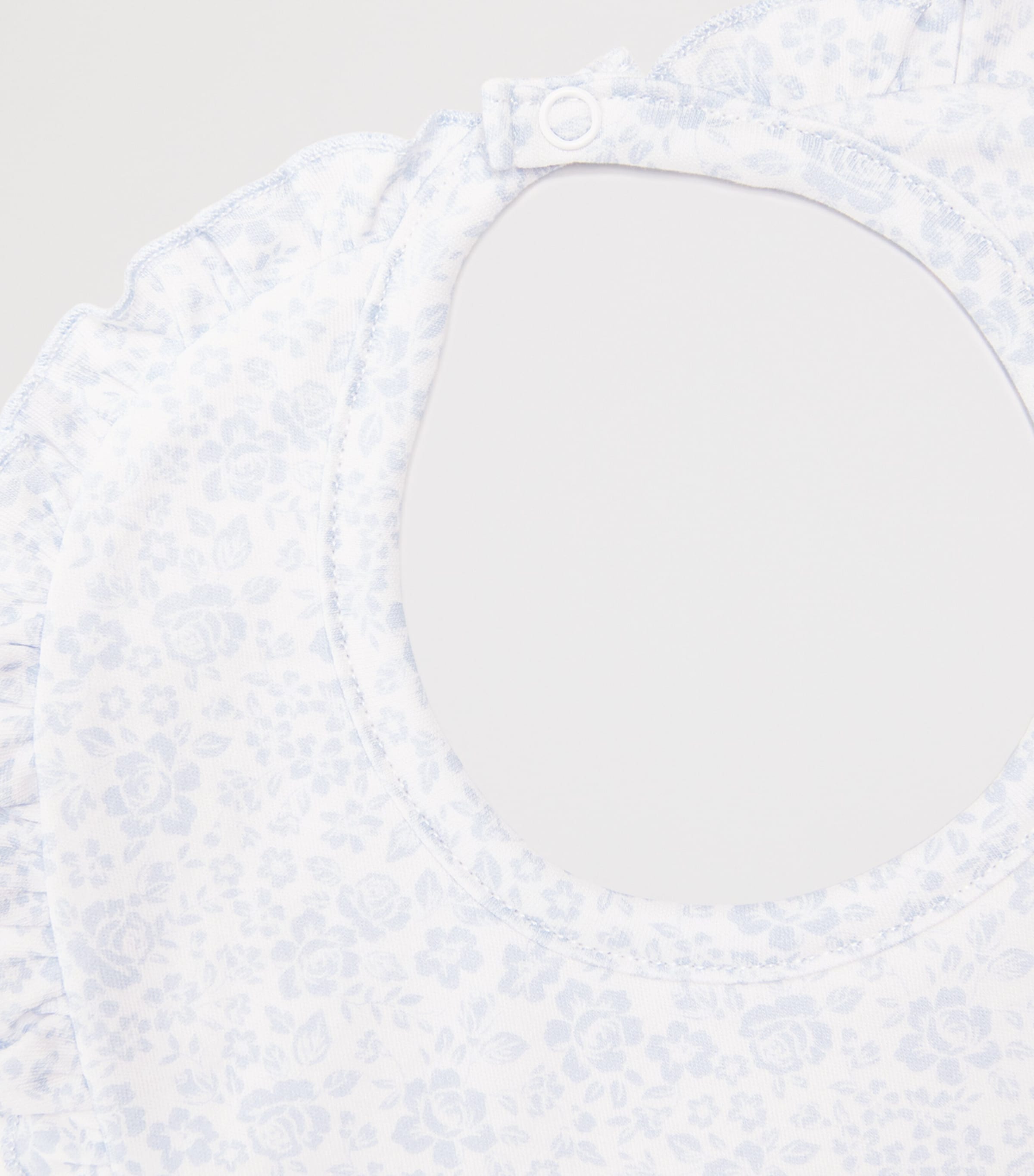 Kissy Kissy Pima Cotton Country Gardens Bib Blue Image 3