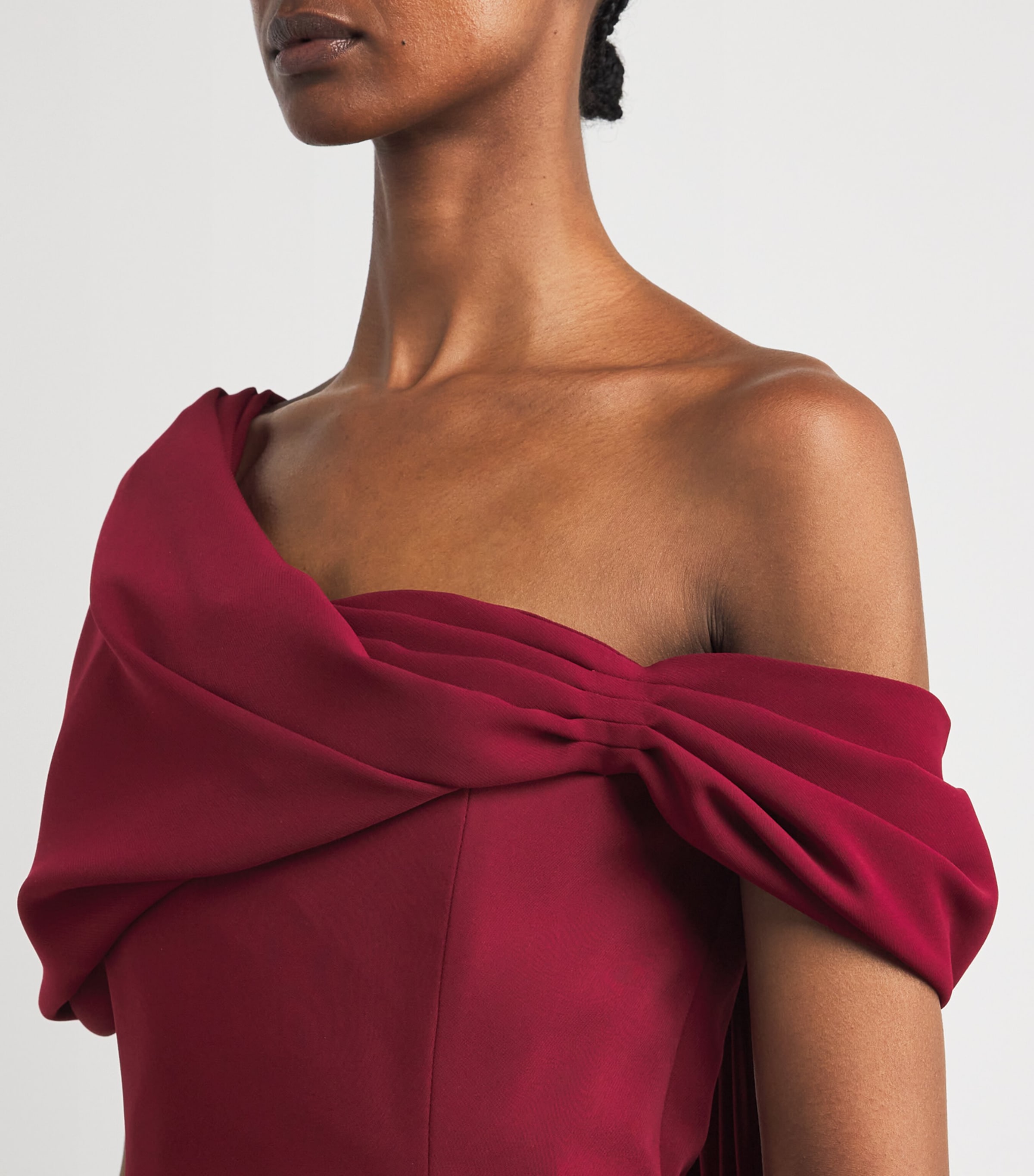 Asymmetric Mallow Gown RED Image 4