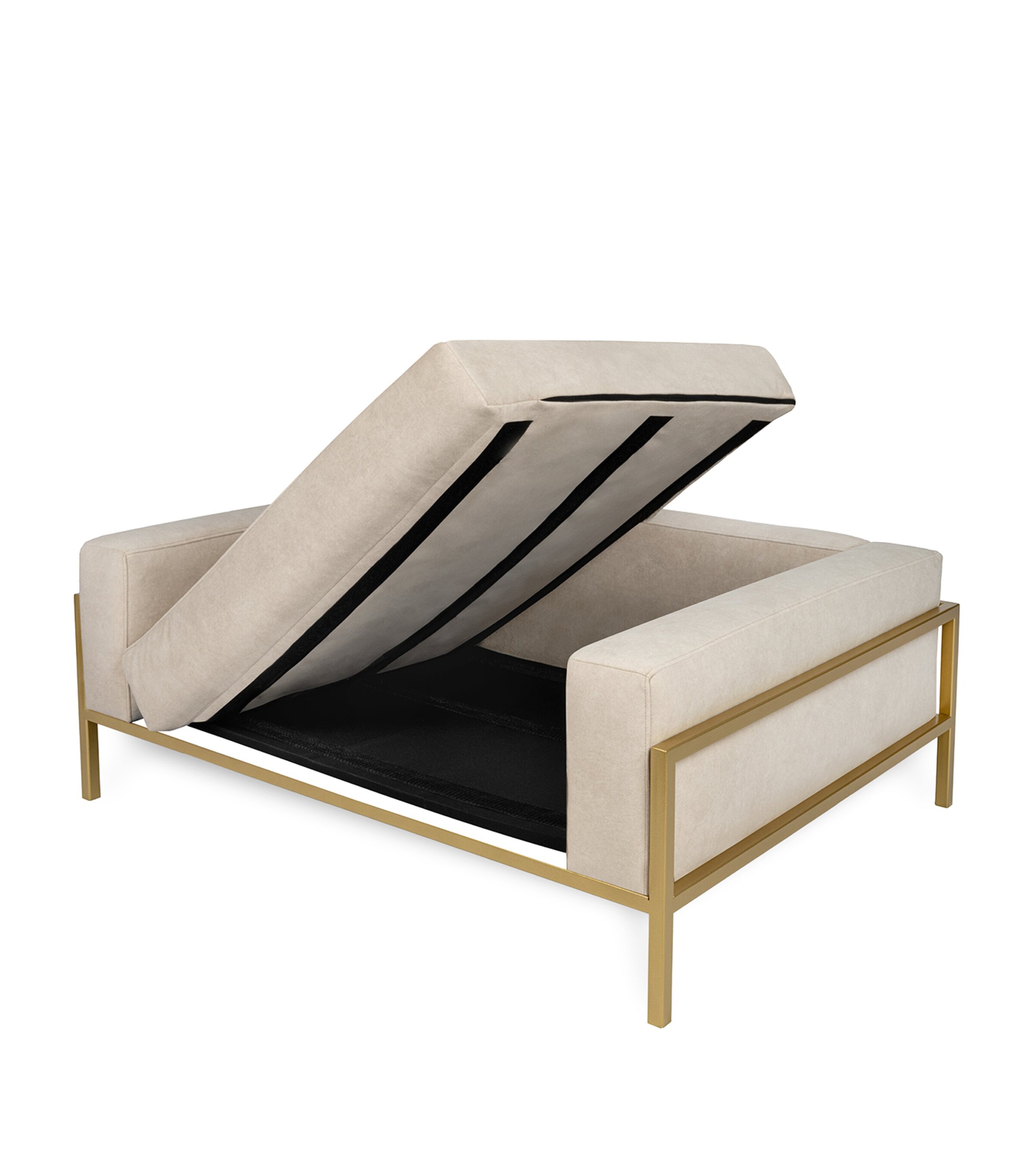 Medium Kensington Dog Sofa BEIGE+GOLD Image 4